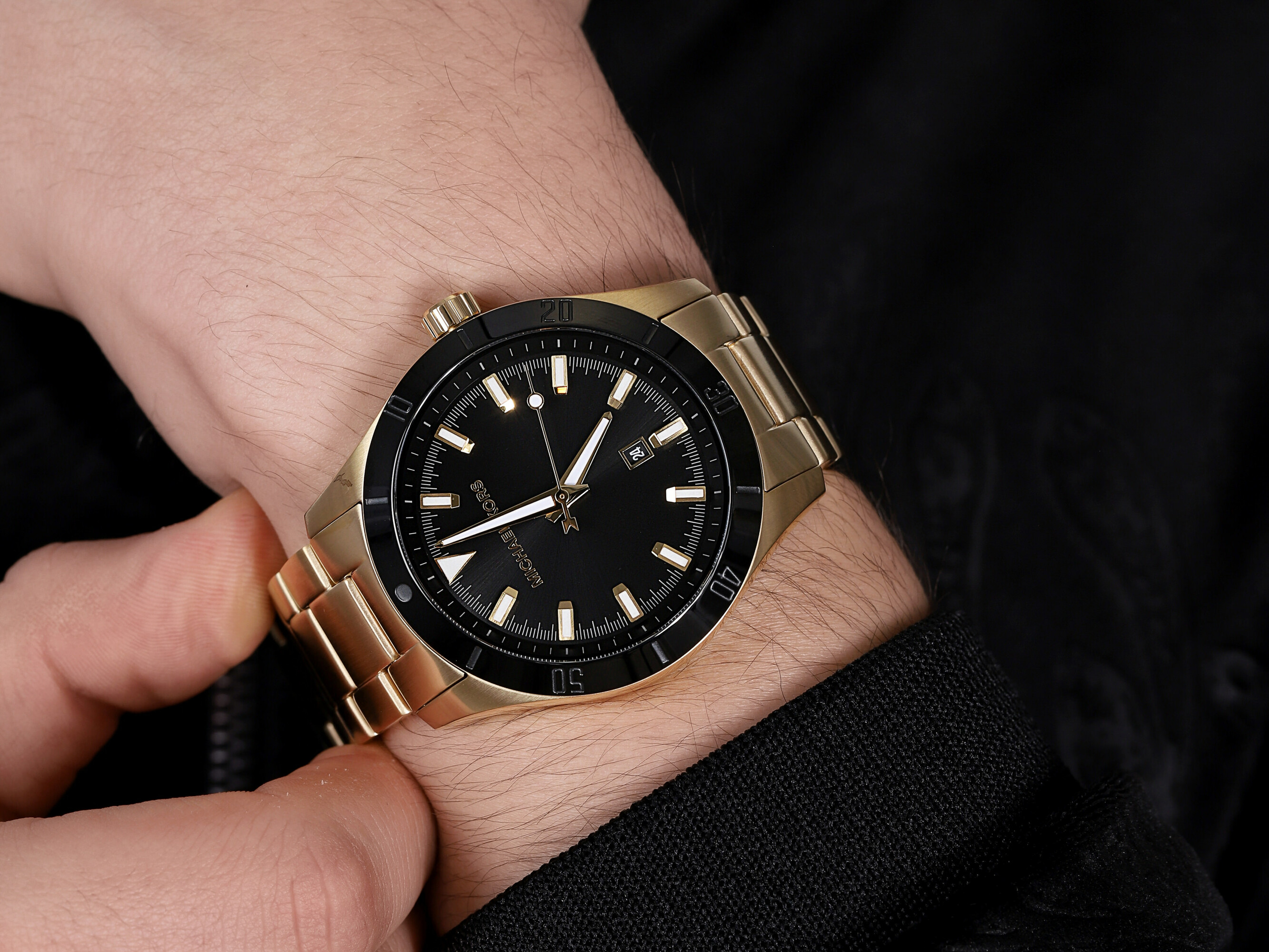 Michael Kors MK8816 zegarek złoty klasyczny Layton bransoleta