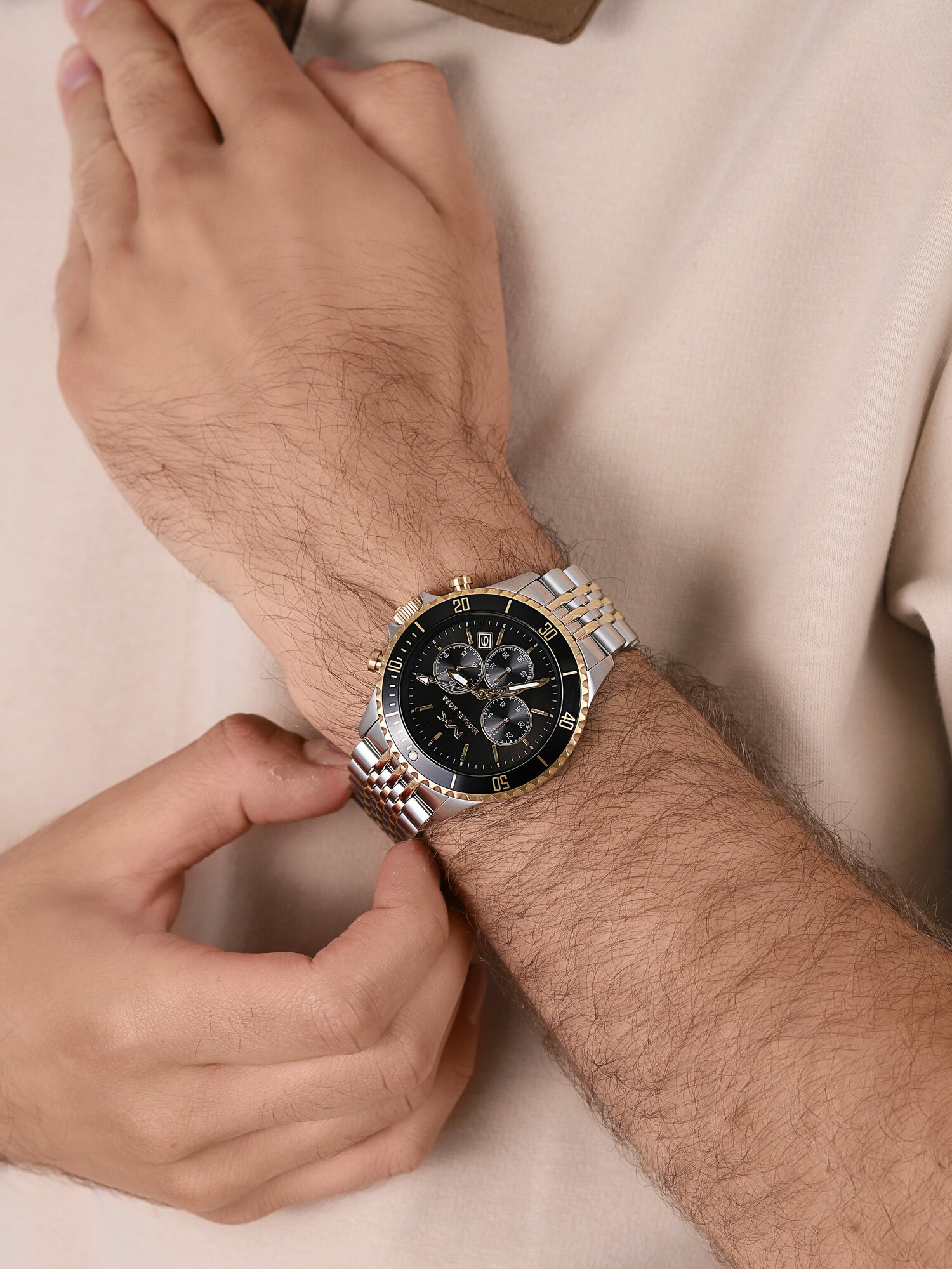 Michael Kors MK8872 zegarek srebrny klasyczny Bayville bransoleta - miniatura 5