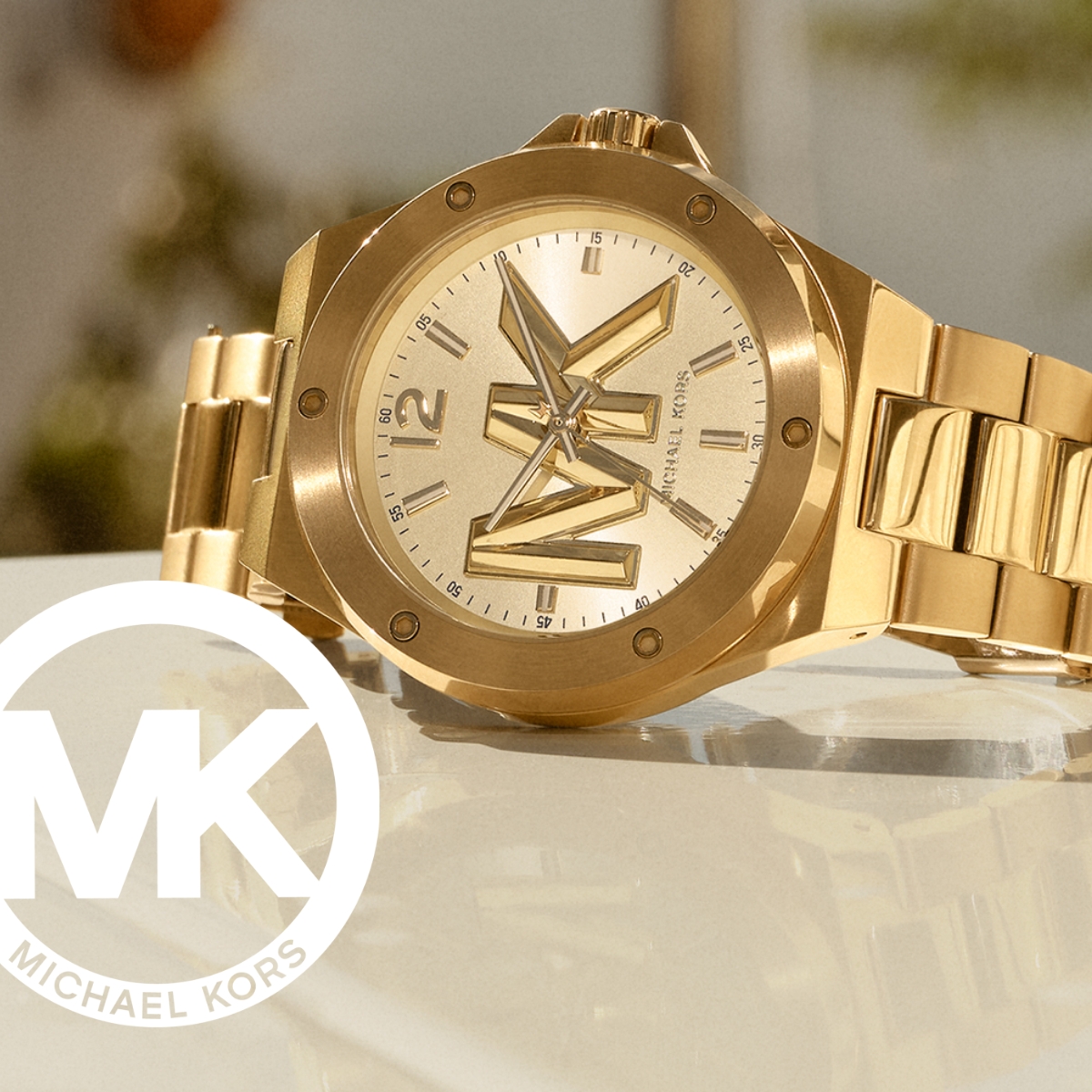 Michael Kors MK8939 zegarek złoty klasyczny Lennox bransoleta