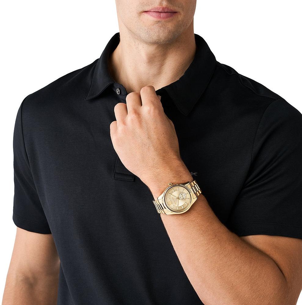 Michael Kors MK8947 zegarek złoty sportowy Lexington bransoleta