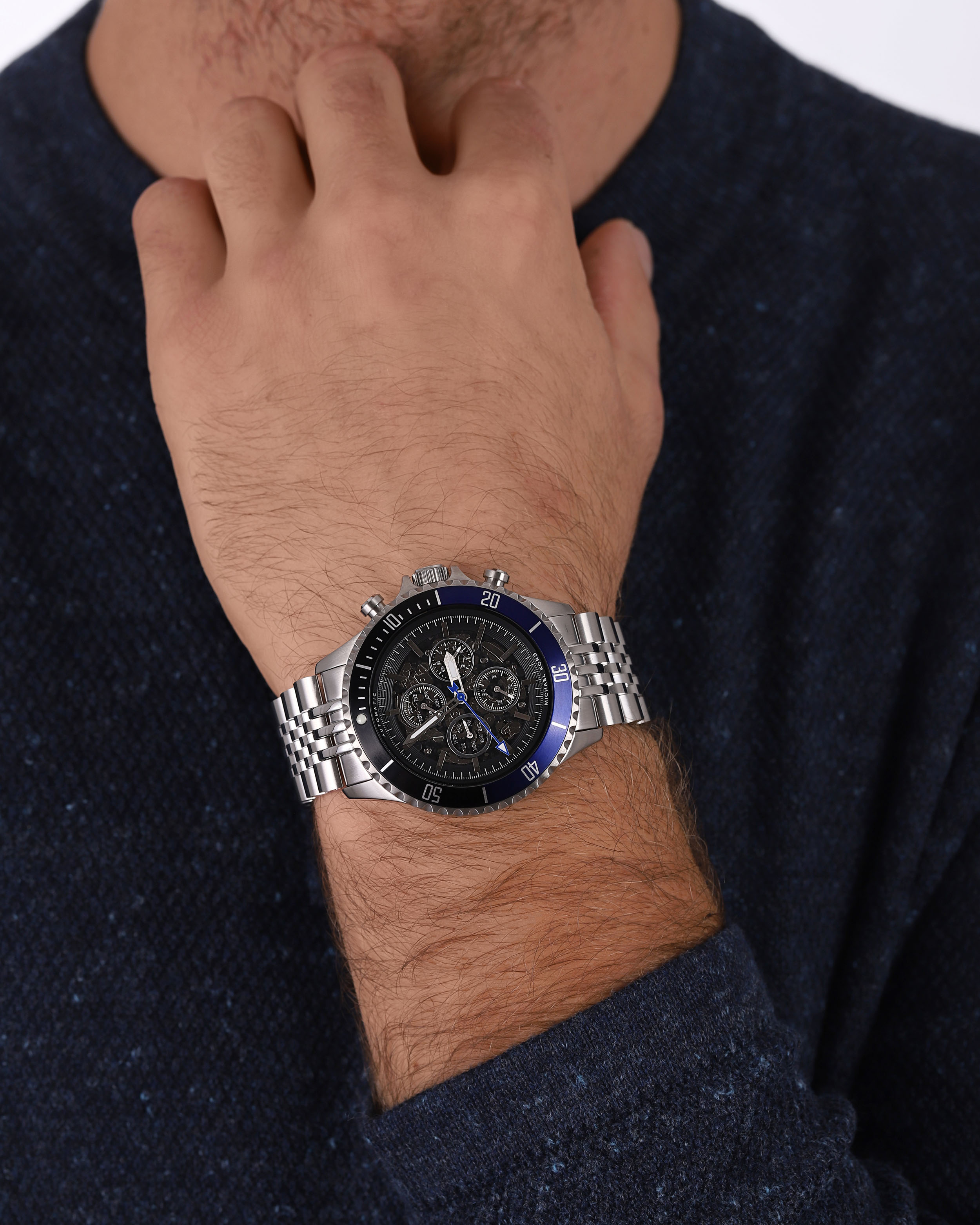 Michael Kors MK9045 zegarek srebrny fashion/modowy Męskie bransoleta - miniatura 3