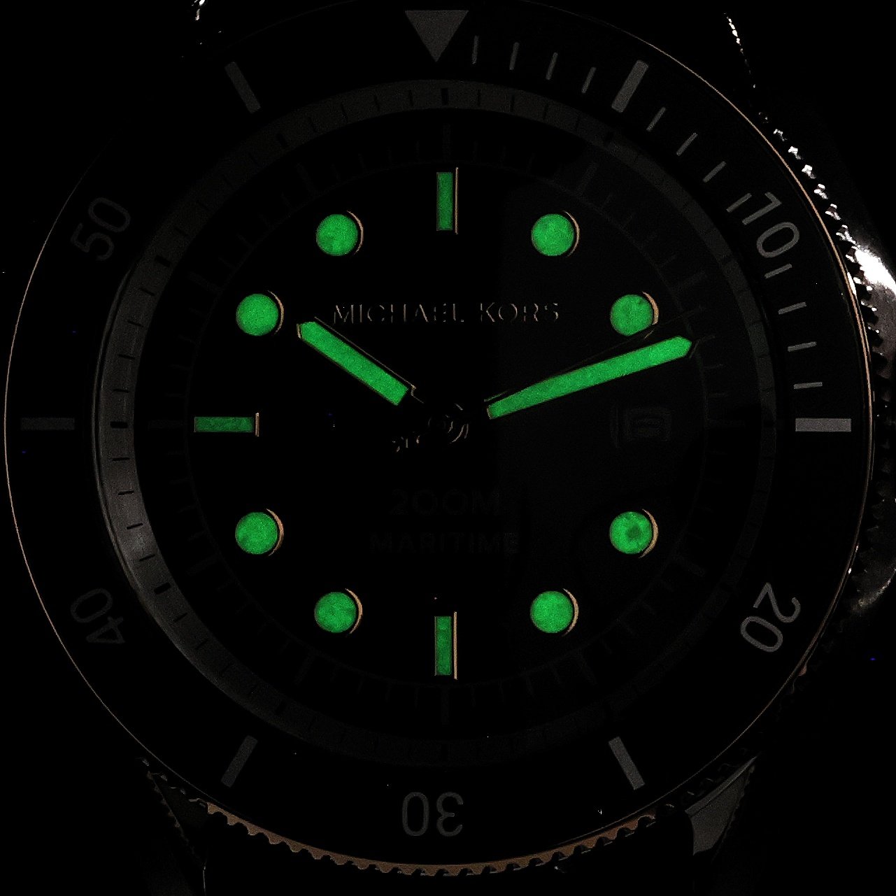 Michael Kors MK9158 Męskie MARITIME Black Silicone Strap 42mm zegarek męski fashion-modowy mineralne