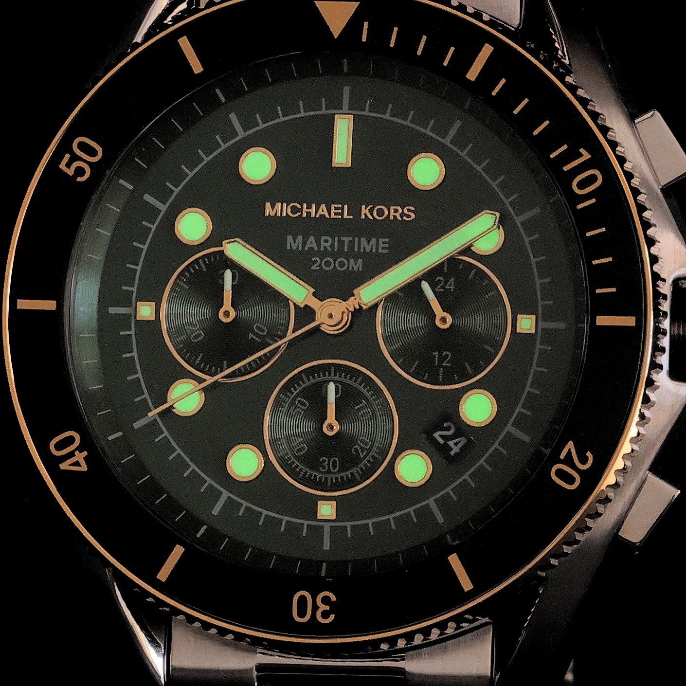 Michael Kors MK9215 Maritime Stainless Steel 45mm Michael Kors typudiver zegarek srebrny - miniatura 5