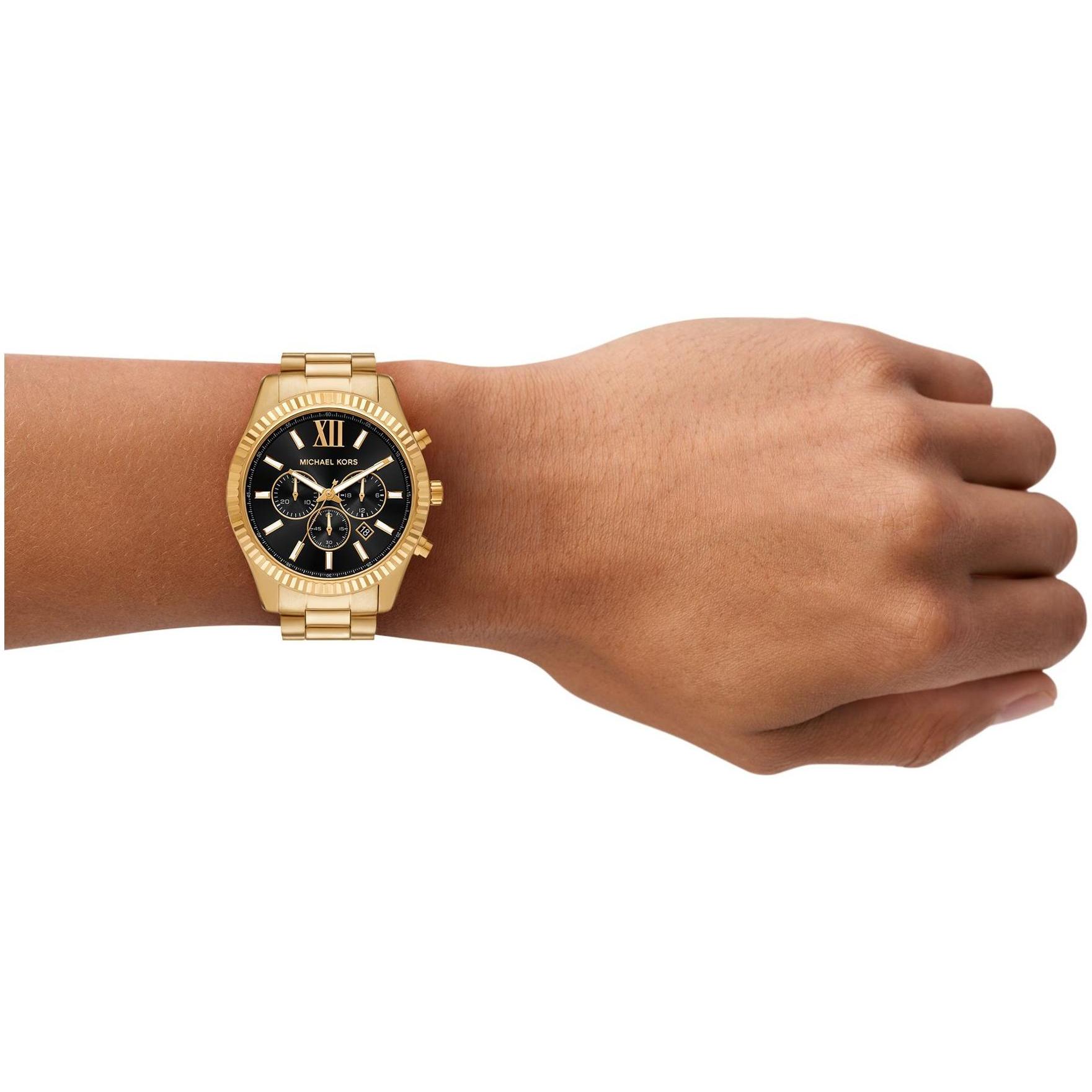 Michael Kors MK9245SET zegarek złoty klasyczny Męskie bransoleta - miniatura 4
