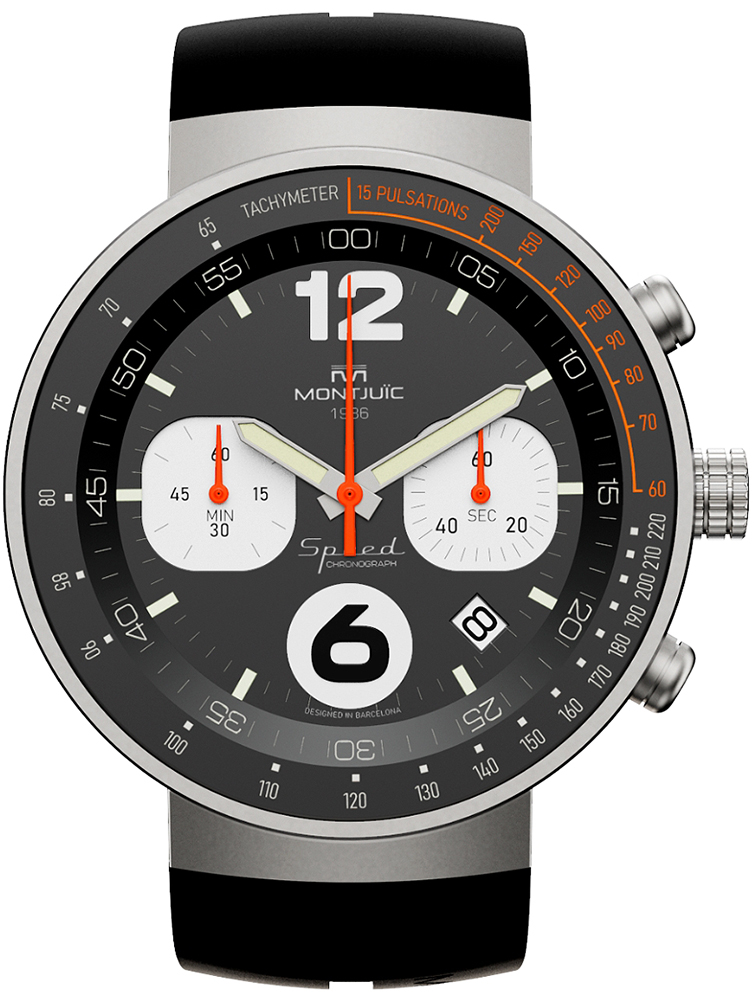 Montjuic Black Orange Accents Chrono MJ2.0101.S