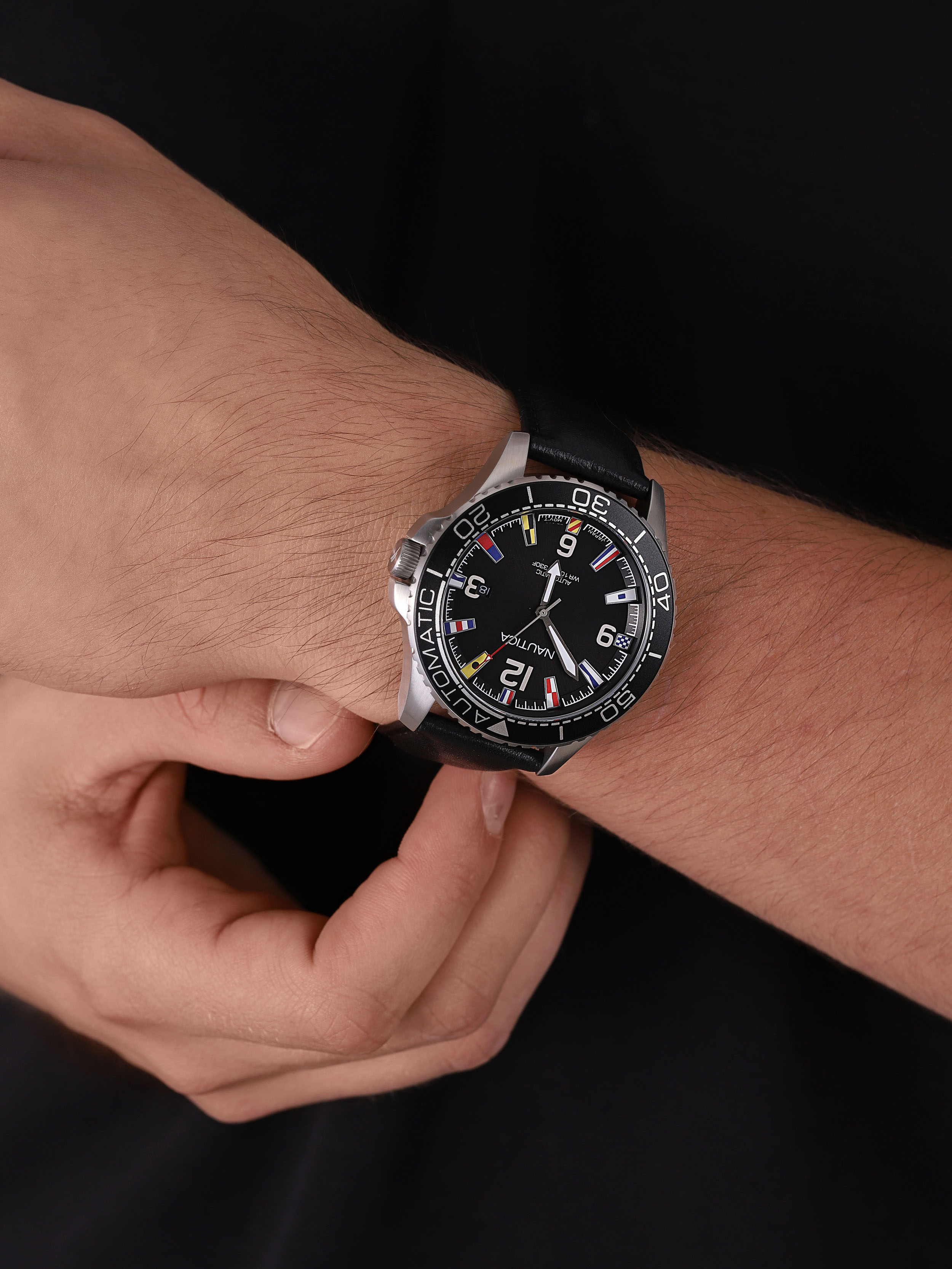 Nautica NAPJBF911 zegarek srebrny klasyczny Pasek pasek - miniatura 3