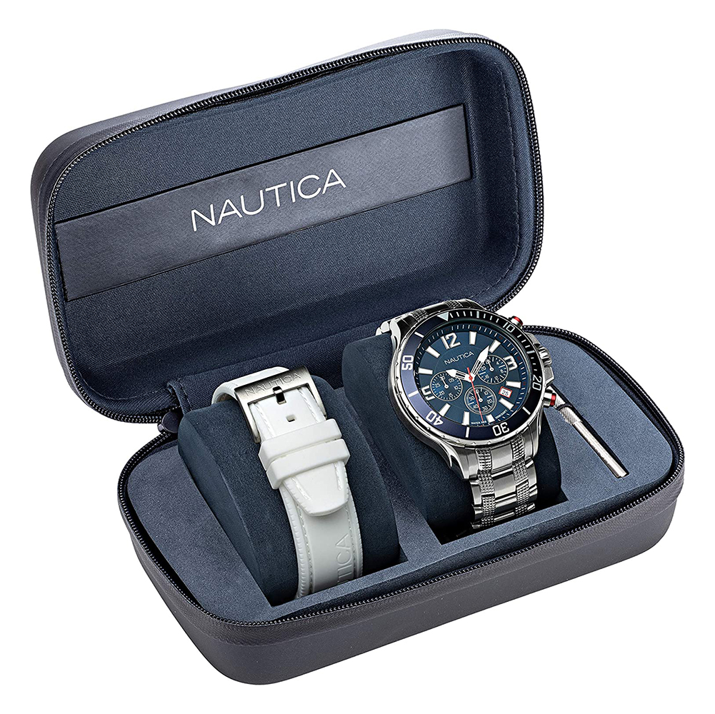 Nautica NAPNSS123 zegarek srebrny sportowy Męskie bransoleta - miniatura 5