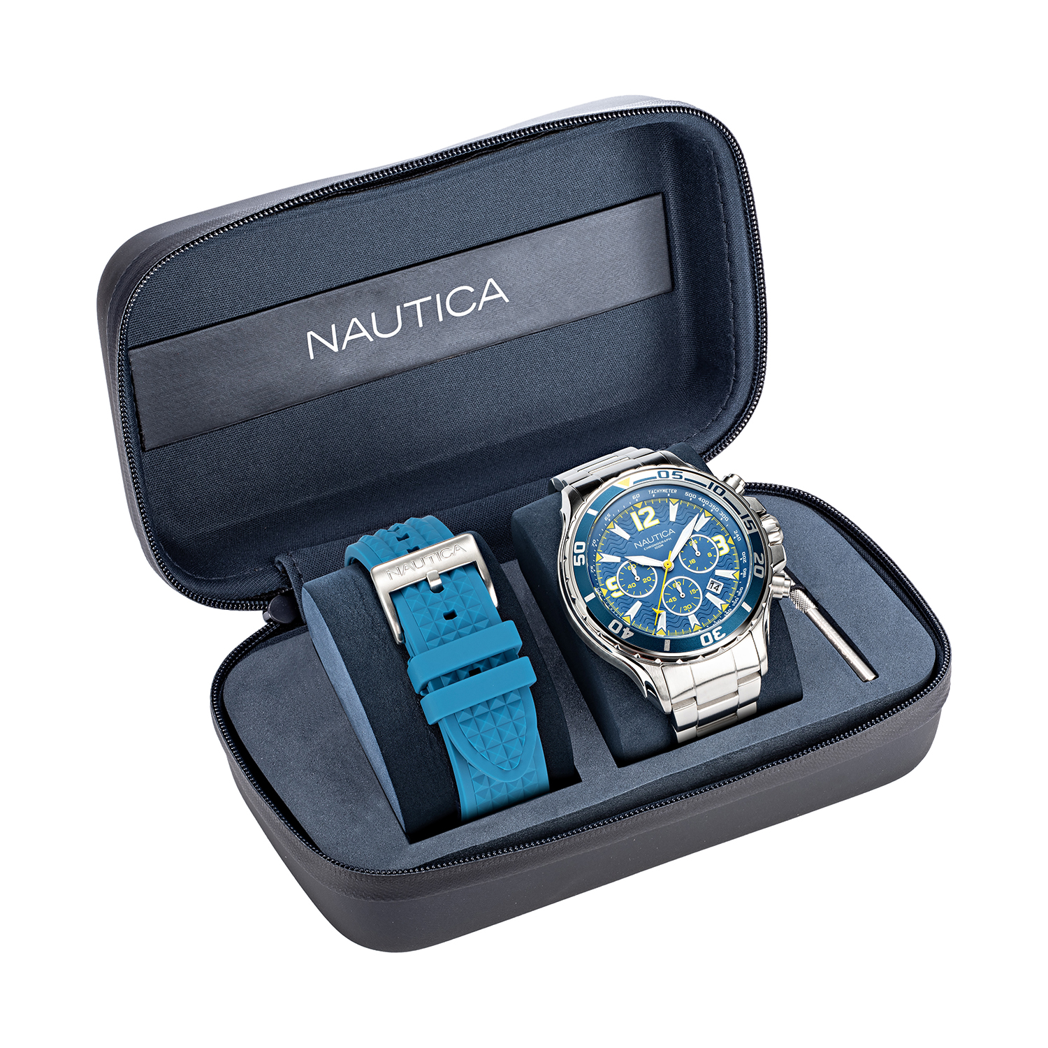 Nautica NAPNSS219 zegarek srebrny sportowy Męskie bransoleta - miniatura 5