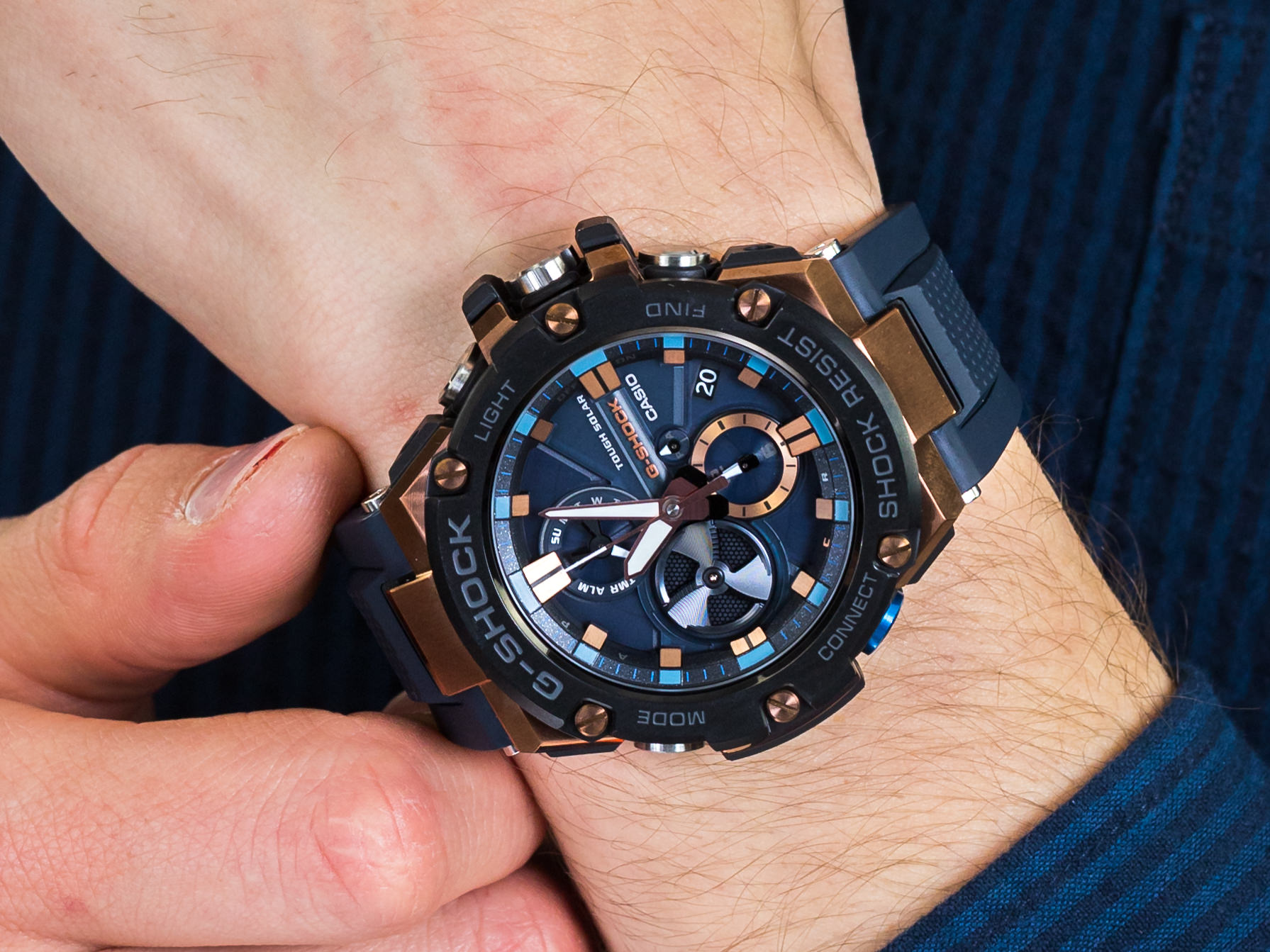 G-Shock GST-B100G-2AER smartwatch sportowy G-SHOCK G-STEEL