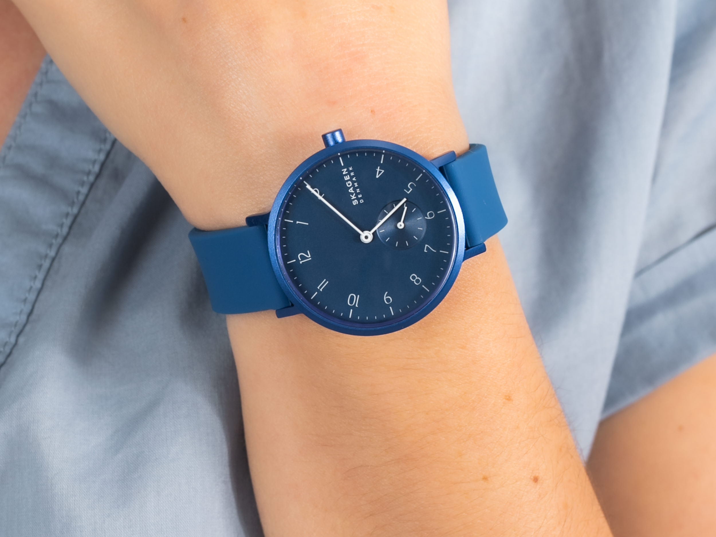 Skagen SKW2817 Aaren Kulor Blue Silicone zegarek klasyczny Aaren - miniatura 4
