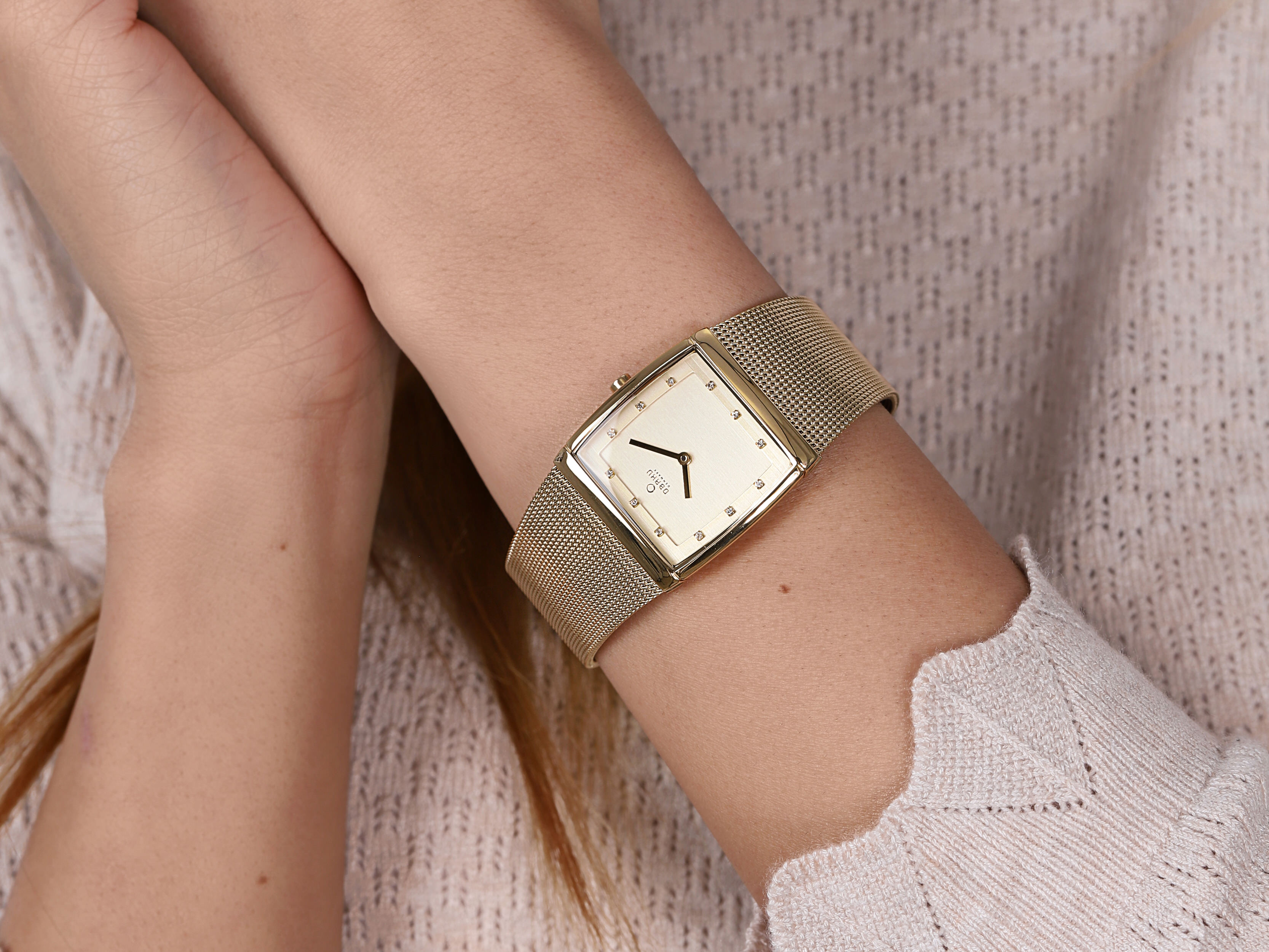 Obaku Denmark V102LGGMG zegarek złoty fashion/modowy Slim bransoleta - miniatura 4