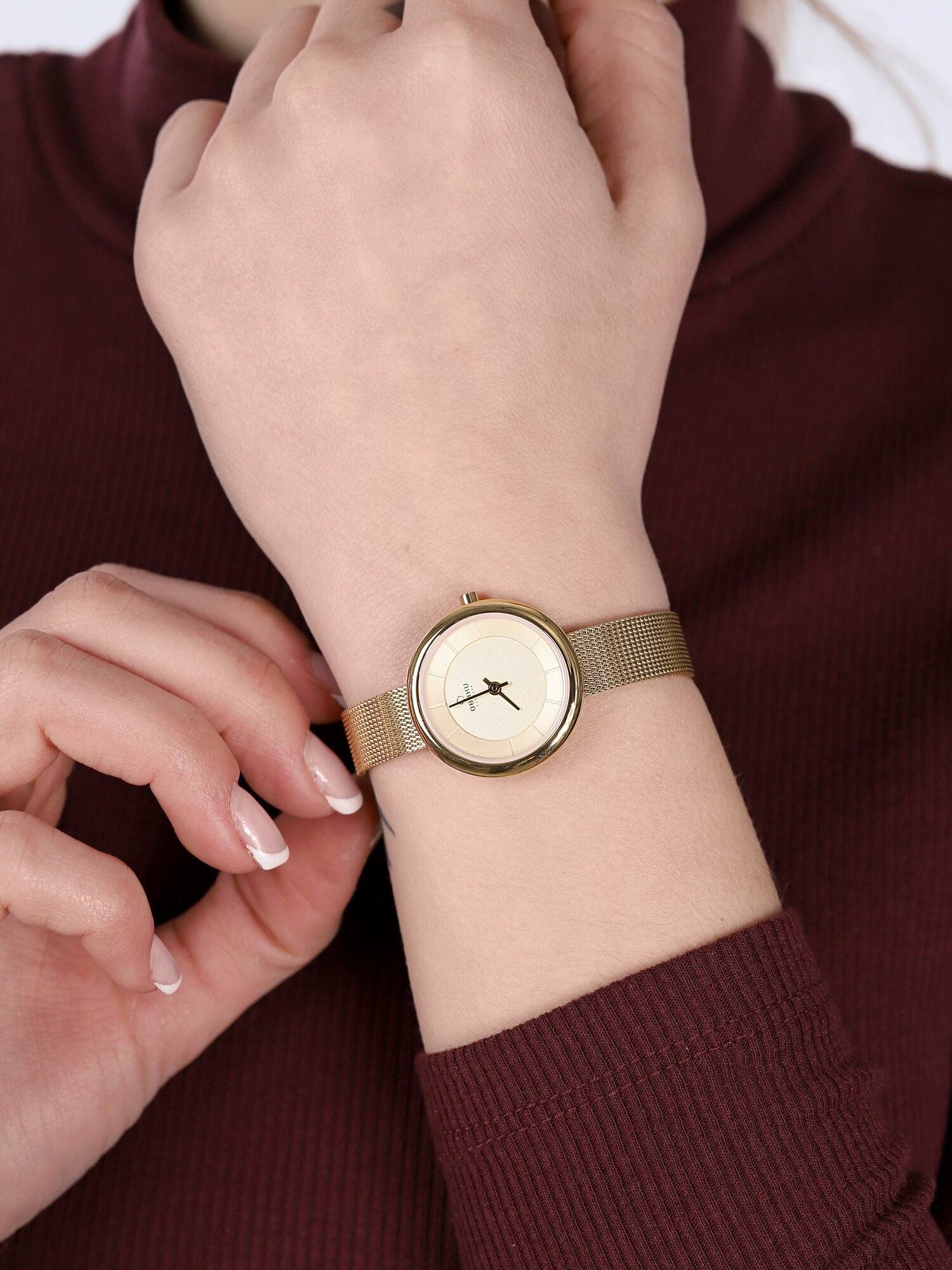 Obaku Denmark V146LGGMG Slim fashion/modowy zegarek złoty - miniatura 3
