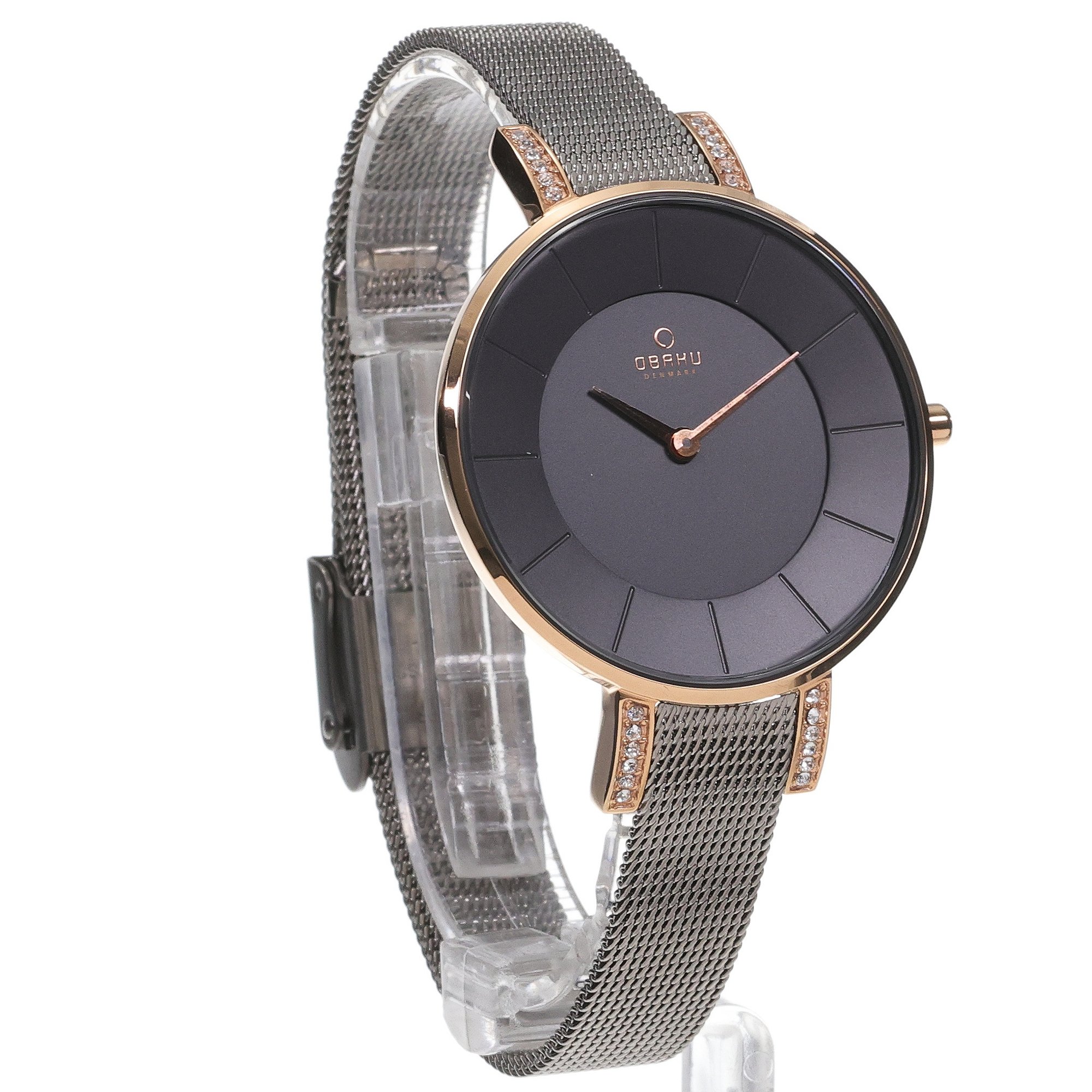 Obaku Denmark V158LEVJMJ Slim LUN - GRANITE - Christian Mikkelsen zegarek damski fashion-modowy mineralne - miniatura 3