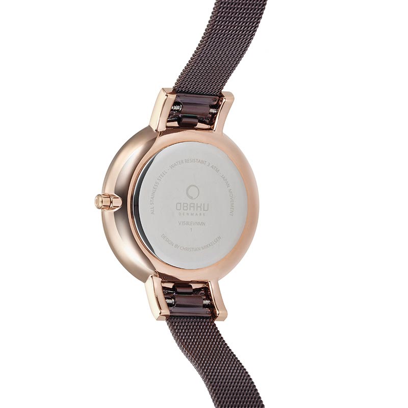 Obaku Denmark V158LEVNMN zegarek złoty fashion/modowy Slim bransoleta - miniatura 6