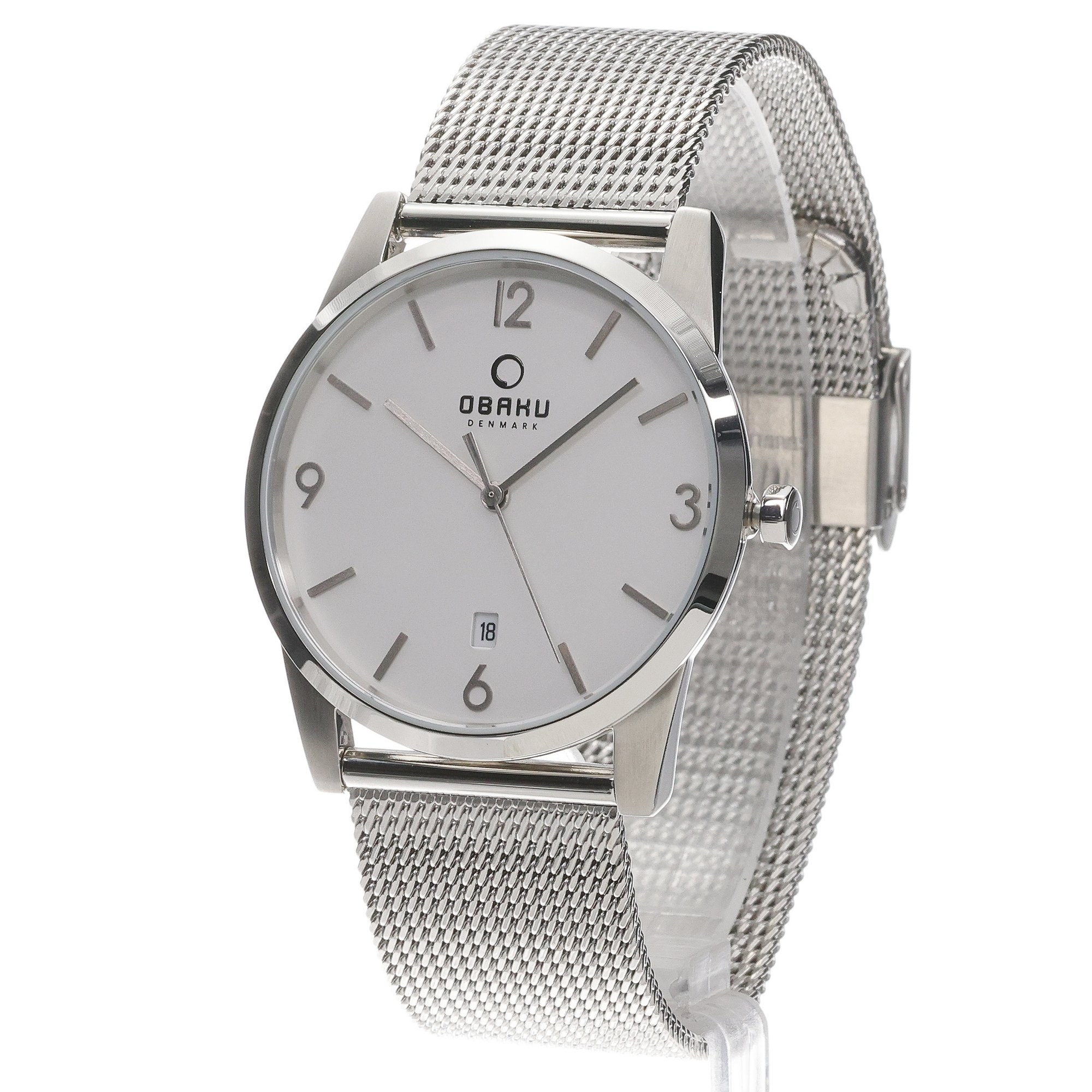 Obaku Denmark V169GDCIMC Sten - Steel - Christian Mikkelsen Męskie klasyczny zegarek srebrny