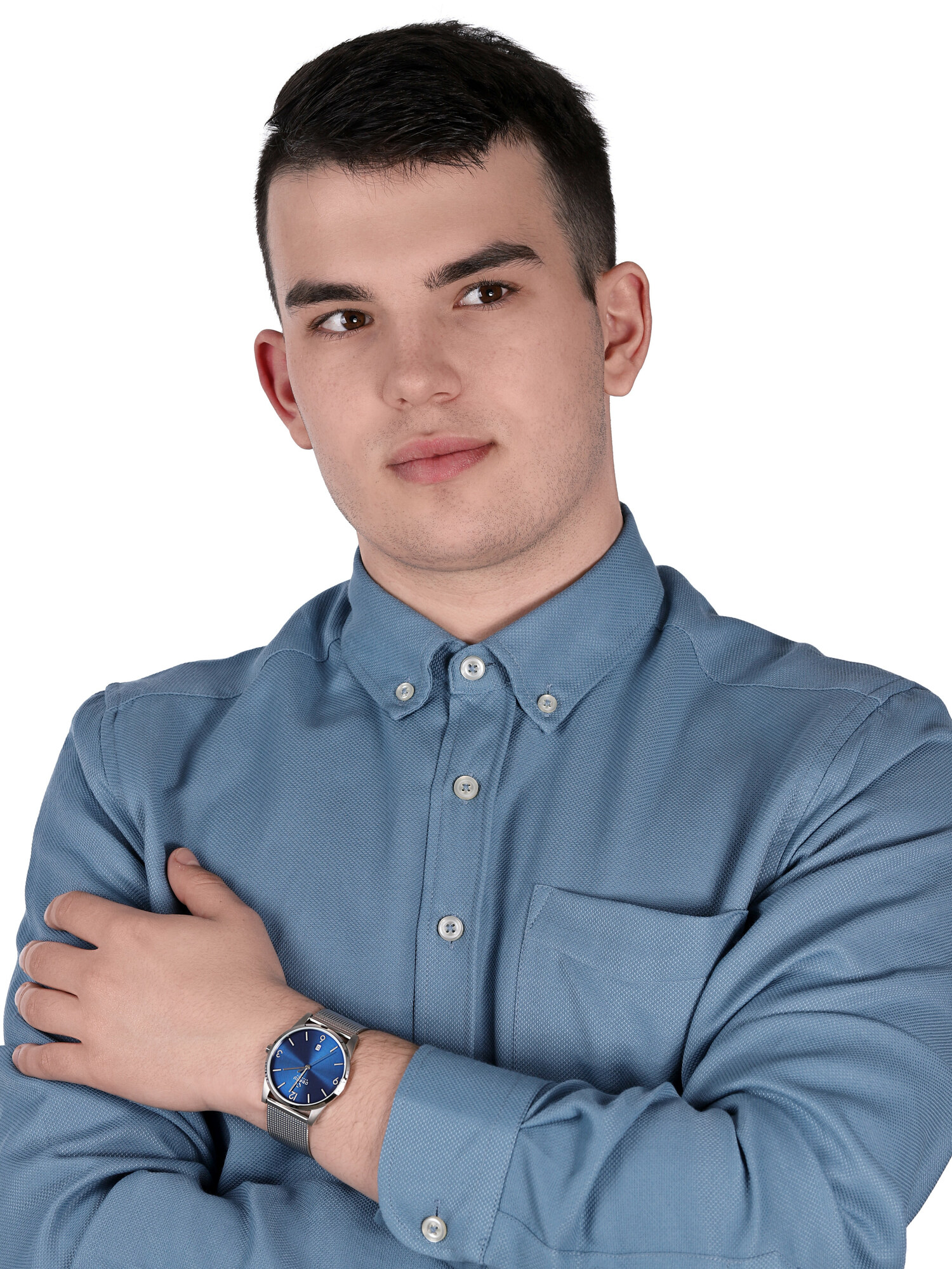 Obaku Denmark V169GDCLMC zegarek męski klasyczny Slim bransoleta - miniatura 2