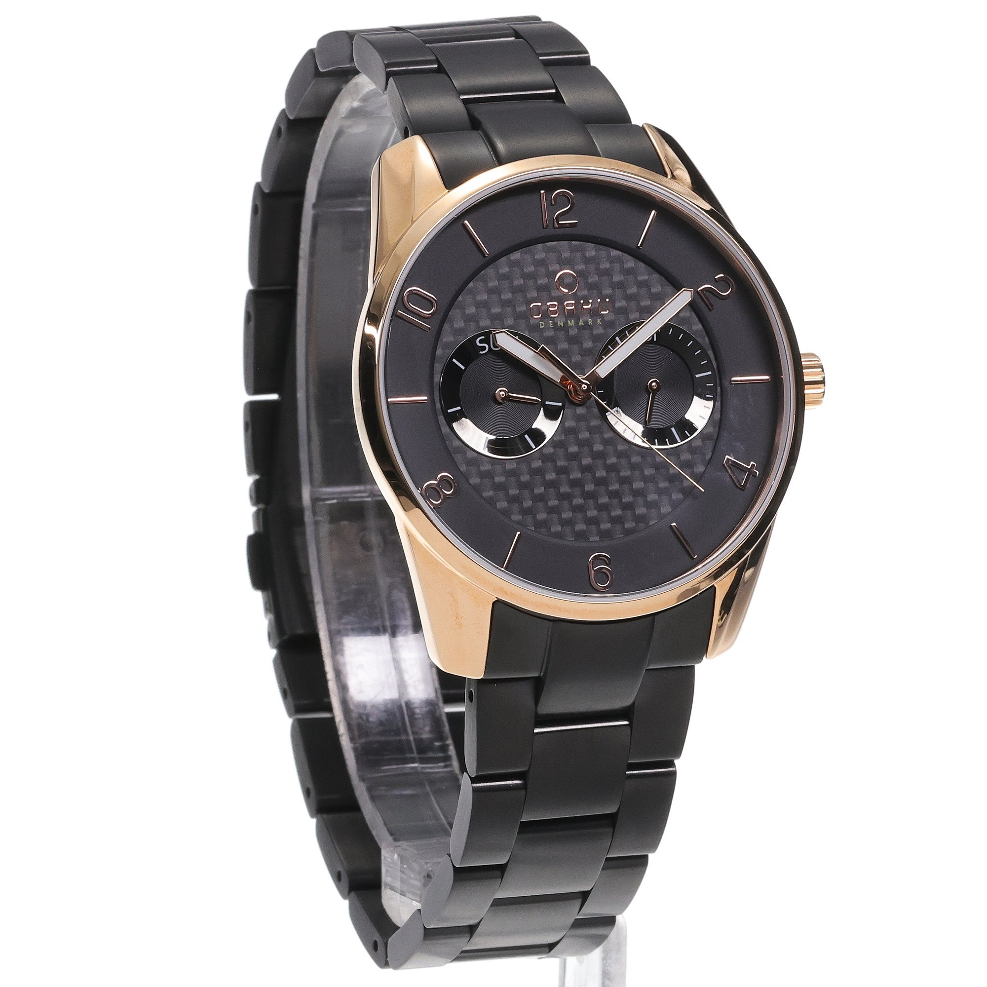 Obaku Denmark V171GMVBSB zegarek różowe złoto klasyczny Slim bransoleta