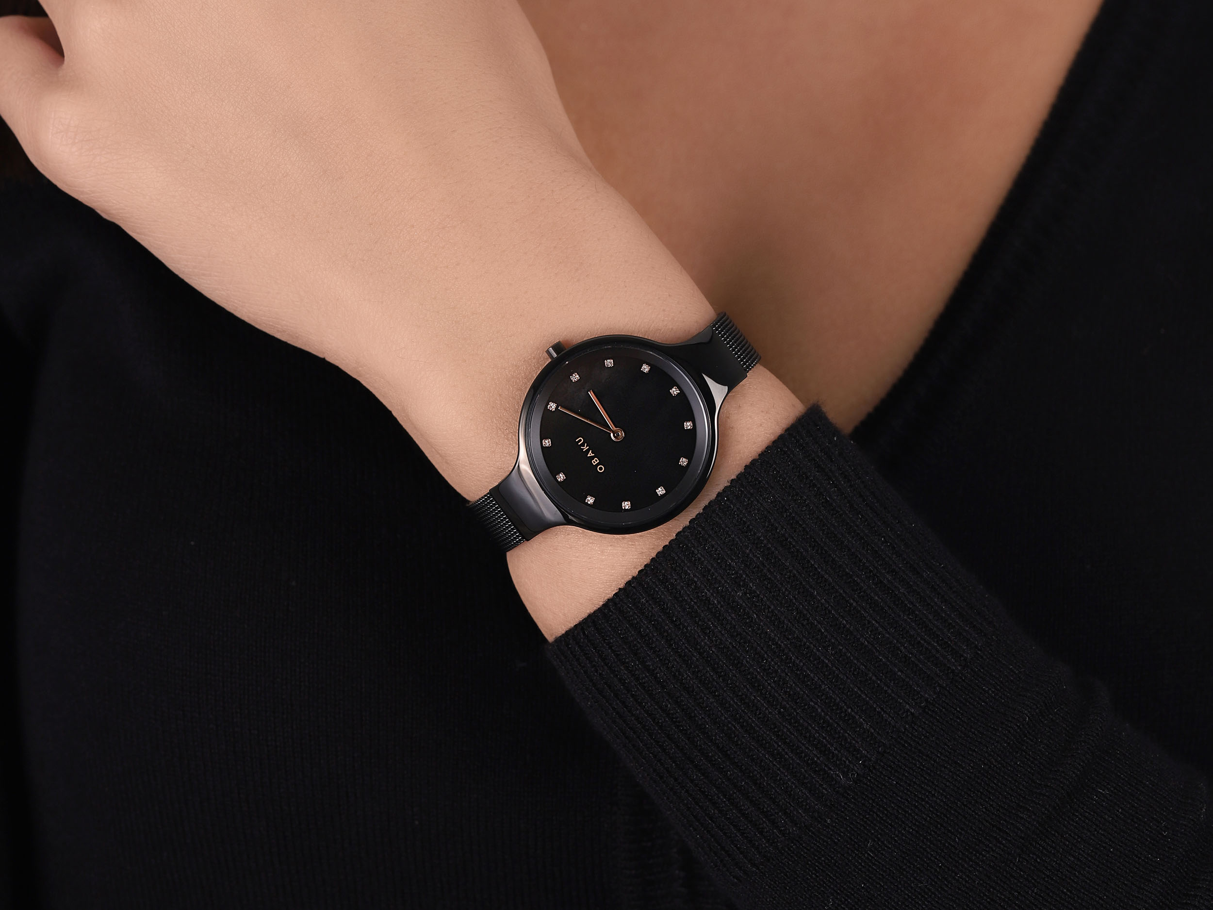 Obaku Denmark V173LXBBMB2 damski zegarek Slim bransoleta - miniatura 4