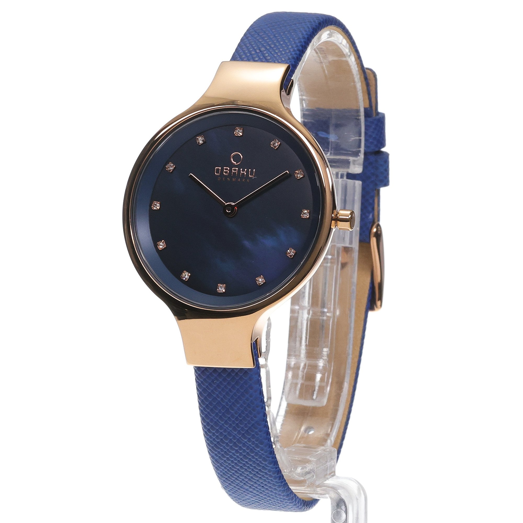 Obaku Denmark V173LXVLRA Slim SKY - NAVY - Christian Mikkelsen zegarek damski fashion-modowy mineralne - miniatura 2