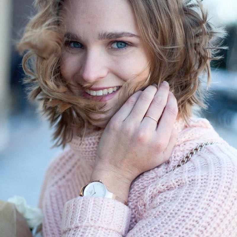 Obaku Denmark V173LXVWMV Slim SKY - ROSE zegarek damski fashion/modowy mineralne