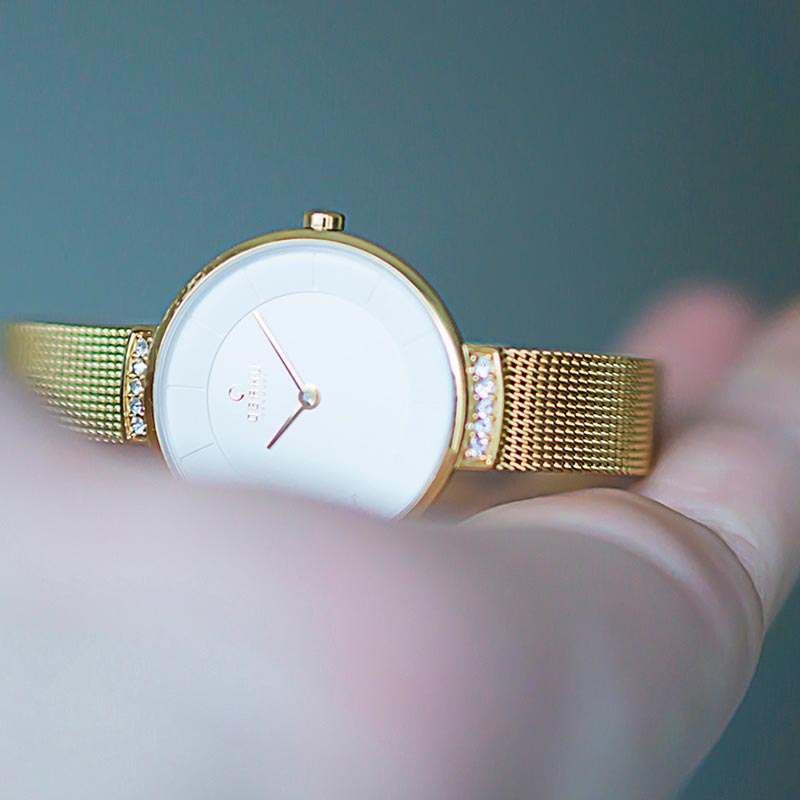 Obaku Denmark V177LEGIMG Slim VARM - GOLD zegarek damski fashion/modowy mineralne - miniatura 8