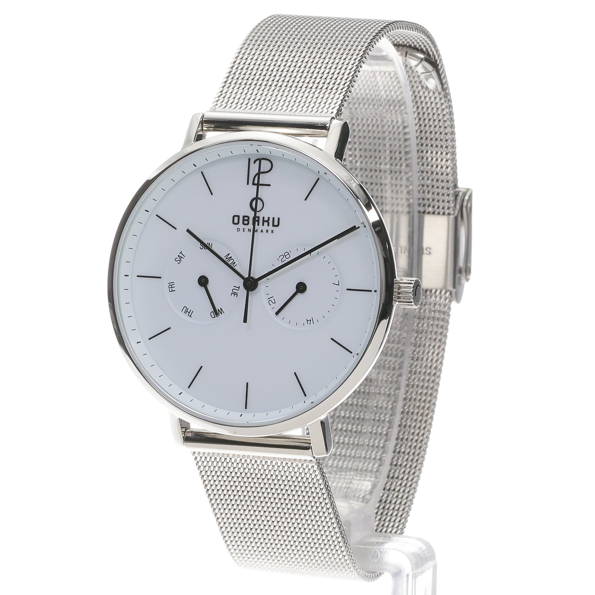 Obaku Denmark V182GMCWMC Flod - Steel - Christian Mikkelsen Męskie klasyczny zegarek srebrny