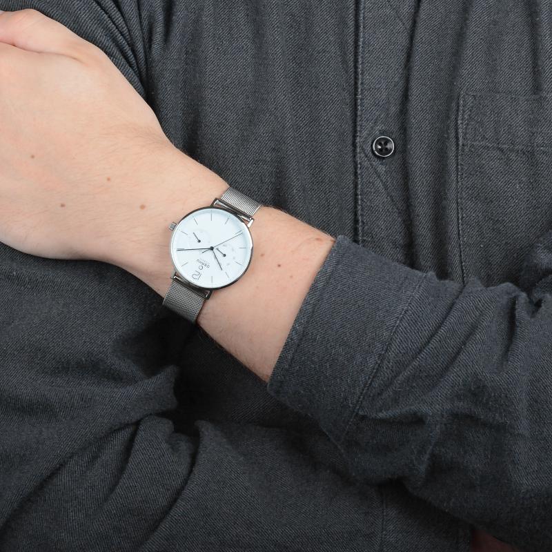 Obaku Denmark V182GMCWMC zegarek srebrny klasyczny Slim bransoleta