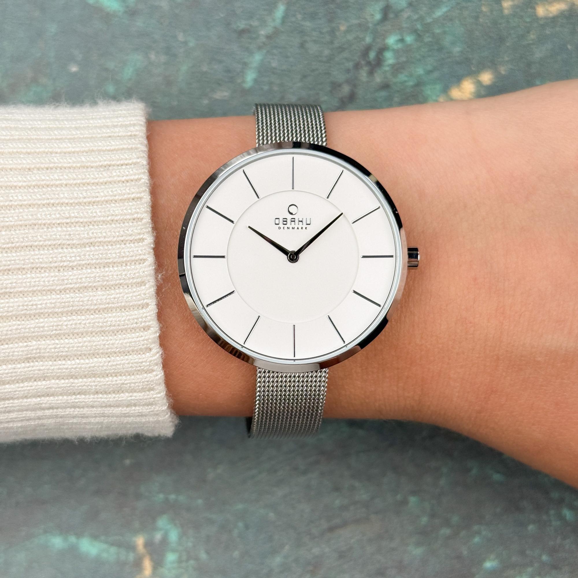 Obaku Denmark V185LXCIMC zegarek damski Damskie srebrny - miniatura 12