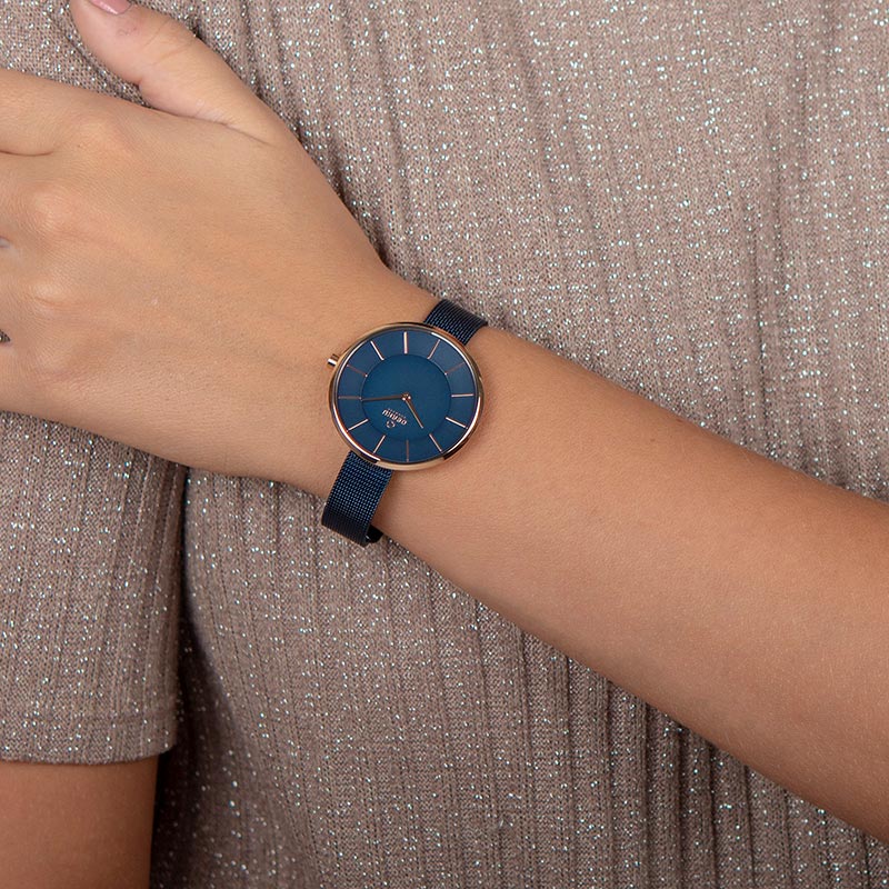 Obaku Denmark V185LXVLML zegarek damski Slim różowe złoto - miniatura 12
