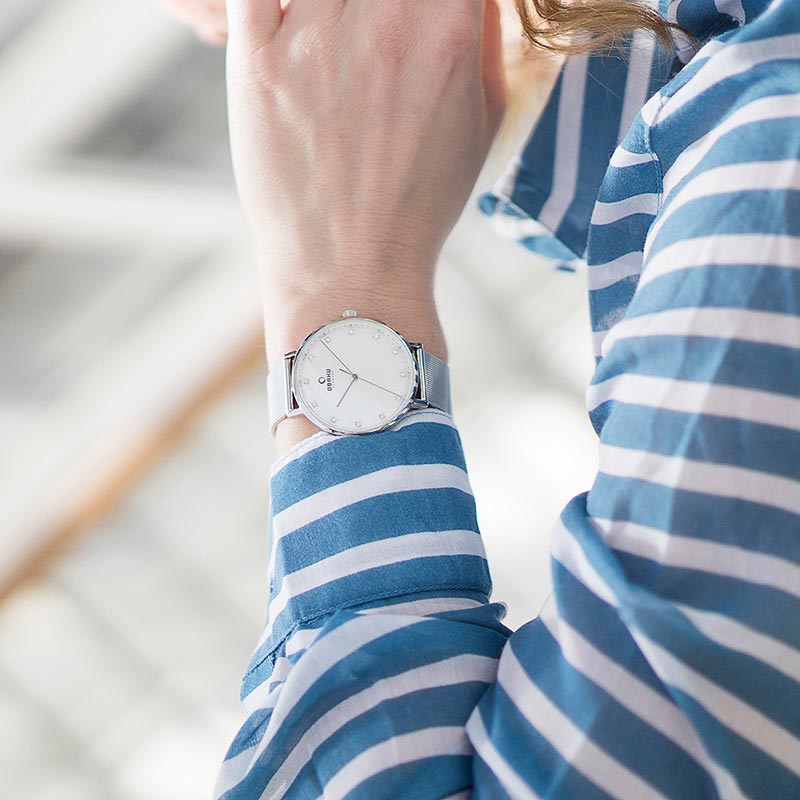 Obaku Denmark V186LXCWMC zegarek damski Slim srebrny - miniatura 12