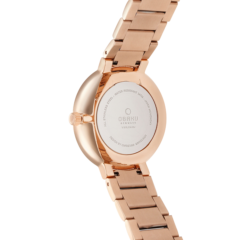 Obaku Denmark V189LXVJSJ GLAD - CREPE zegarek klasyczny Slim - miniatura 3