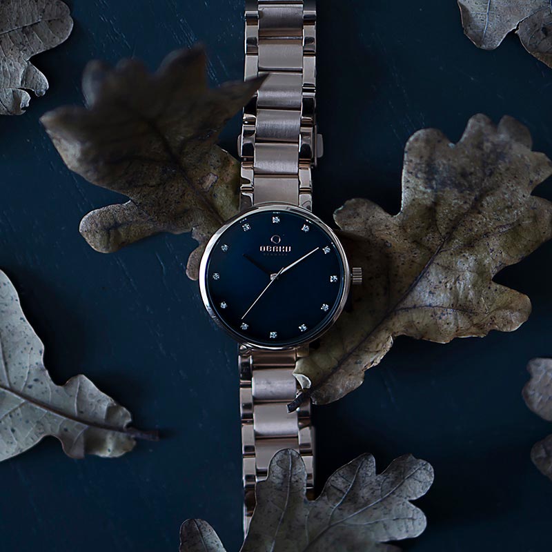 Obaku Denmark V189LXVLSV zegarek różowe złoto klasyczny Slim bransoleta - miniatura 5