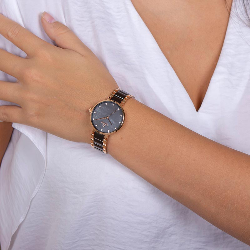 Obaku Denmark V189LXVNSA GLAD - NUT zegarek fashion/modowy Slim - miniatura 4