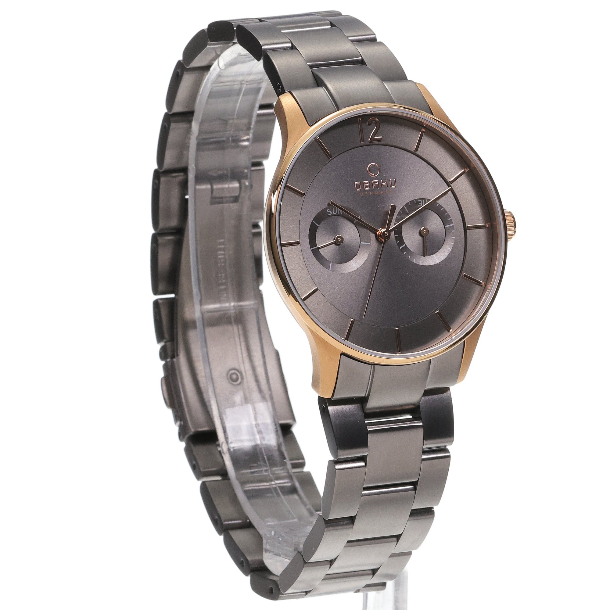 Obaku Denmark V192GMVJSJ zegarek różowe złoto klasyczny Slim bransoleta
