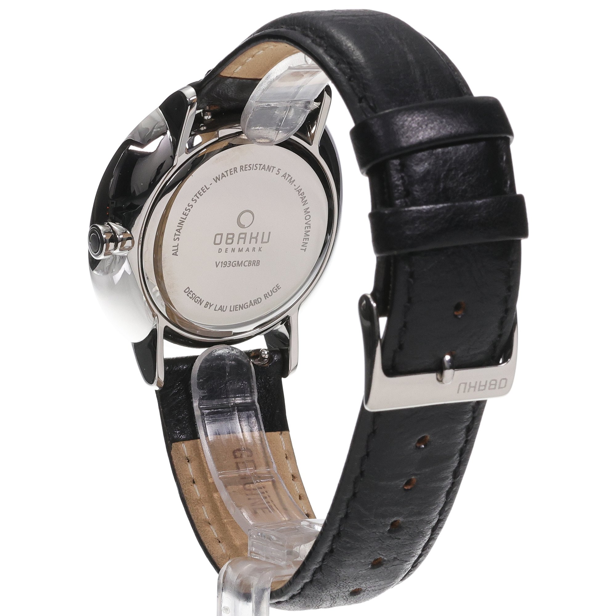 Obaku Denmark V193GMCBRB zegarek srebrny klasyczny Slim pasek - miniatura 4