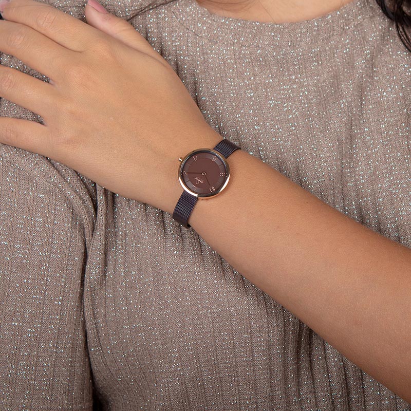 Obaku Denmark V195LXVNMN zegarek damski Slim różowe złoto - miniatura 12