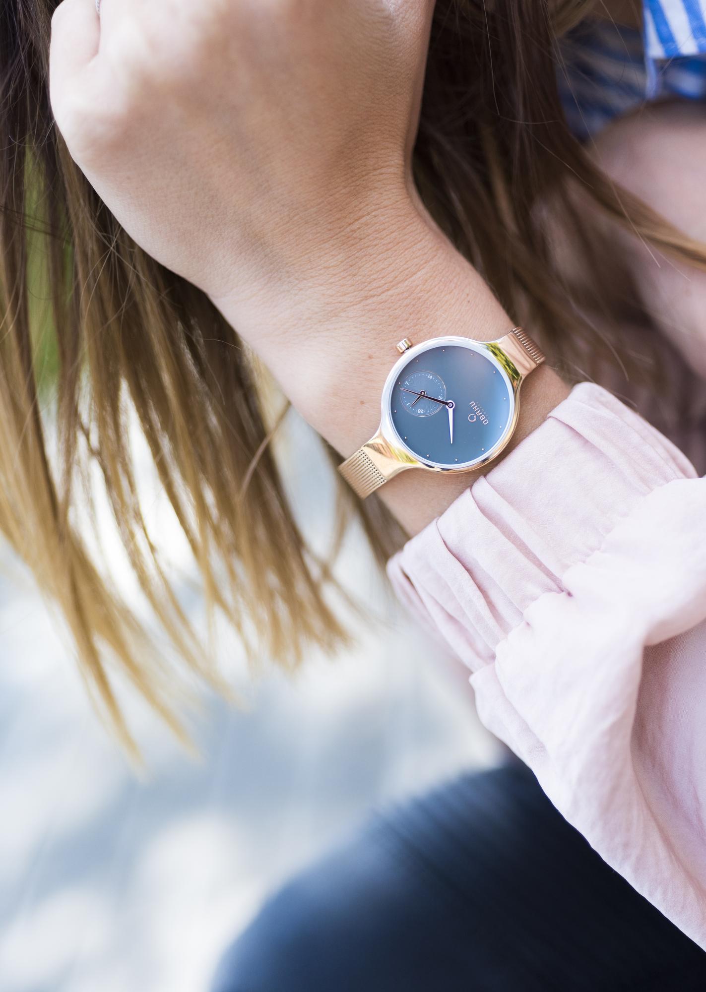 Obaku Denmark V201LDVJMV Damskie fashion-modowy zegarek różowe złoto - miniatura 9