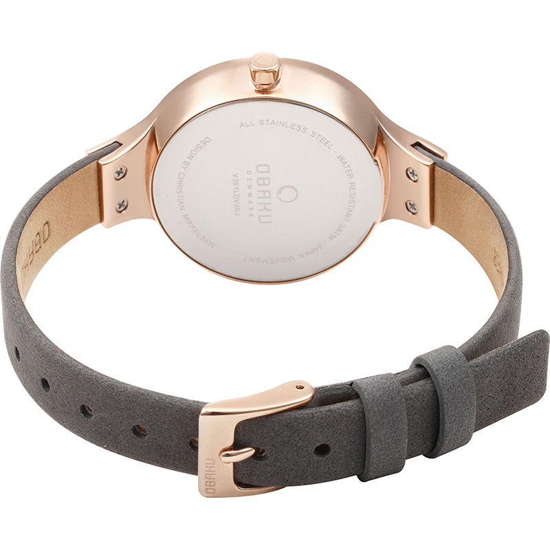 Obaku Denmark V201LDVJRJ ENG - PEBBLE zegarek klasyczny Slim - miniatura 4