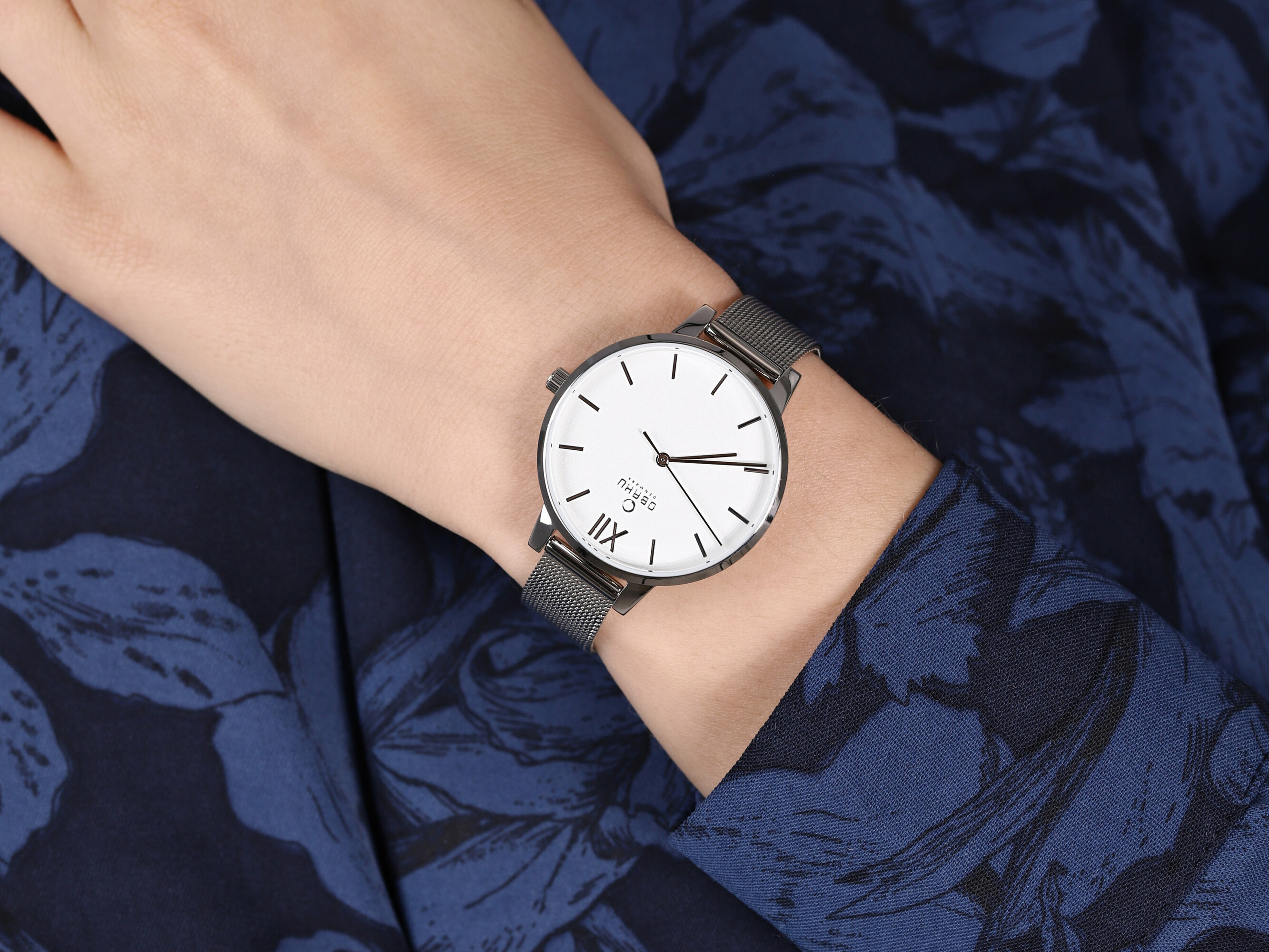 Obaku Denmark V209LXCIMC LIV - STEEL zegarek klasyczny Slim - miniatura 4