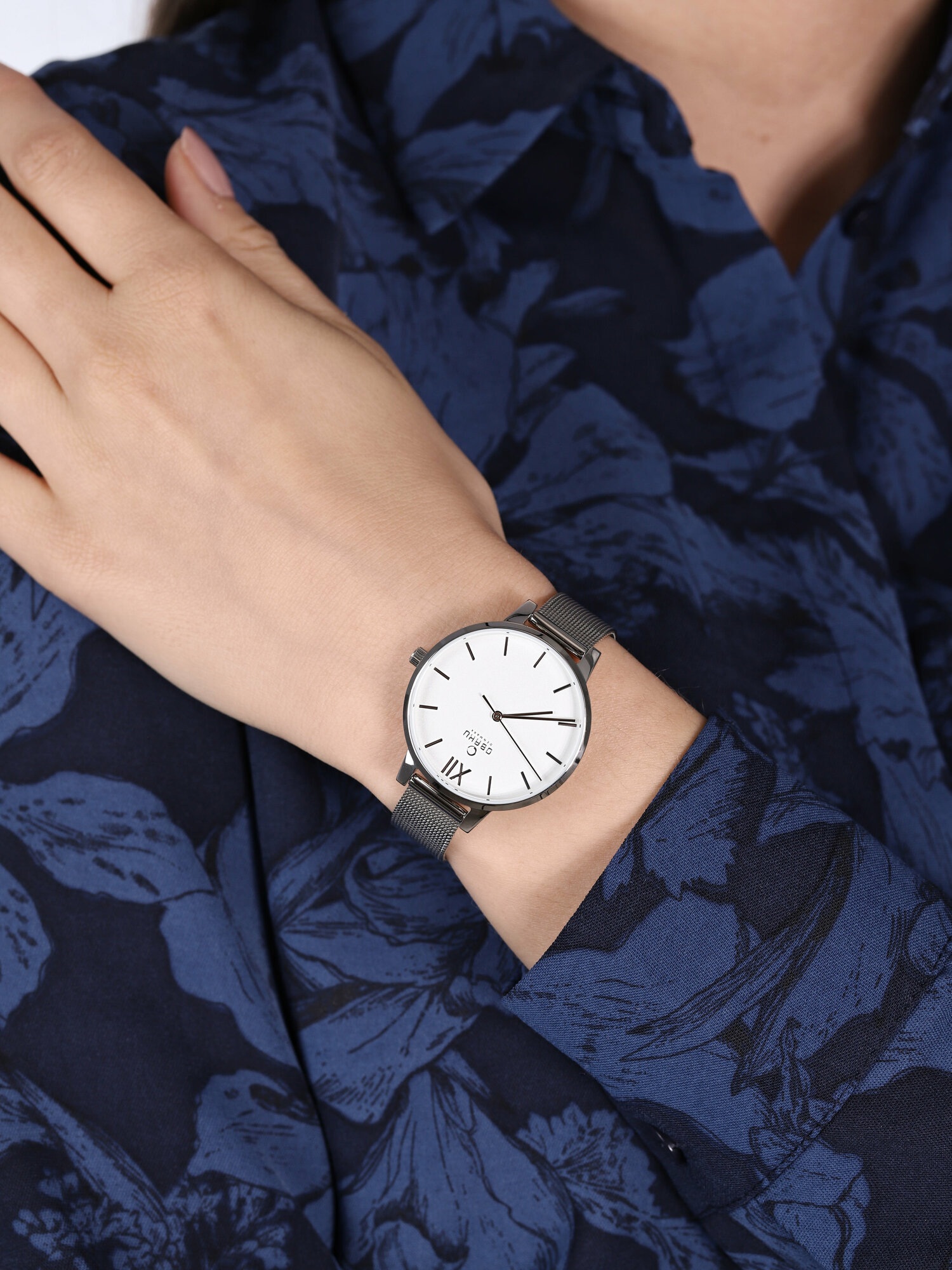 Obaku Denmark V209LXCIMC zegarek srebrny klasyczny Slim bransoleta - miniatura 3
