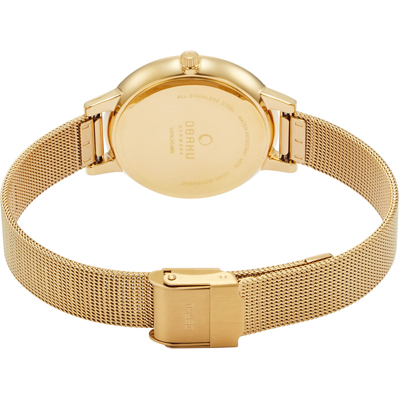 Obaku Denmark V209LXGJMG zegarek złoty klasyczny Slim bransoleta - miniatura 7