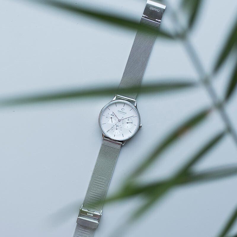 Obaku Denmark V212LMCIMC Slim LIND - STEEL zegarek damski klasyczny mineralne