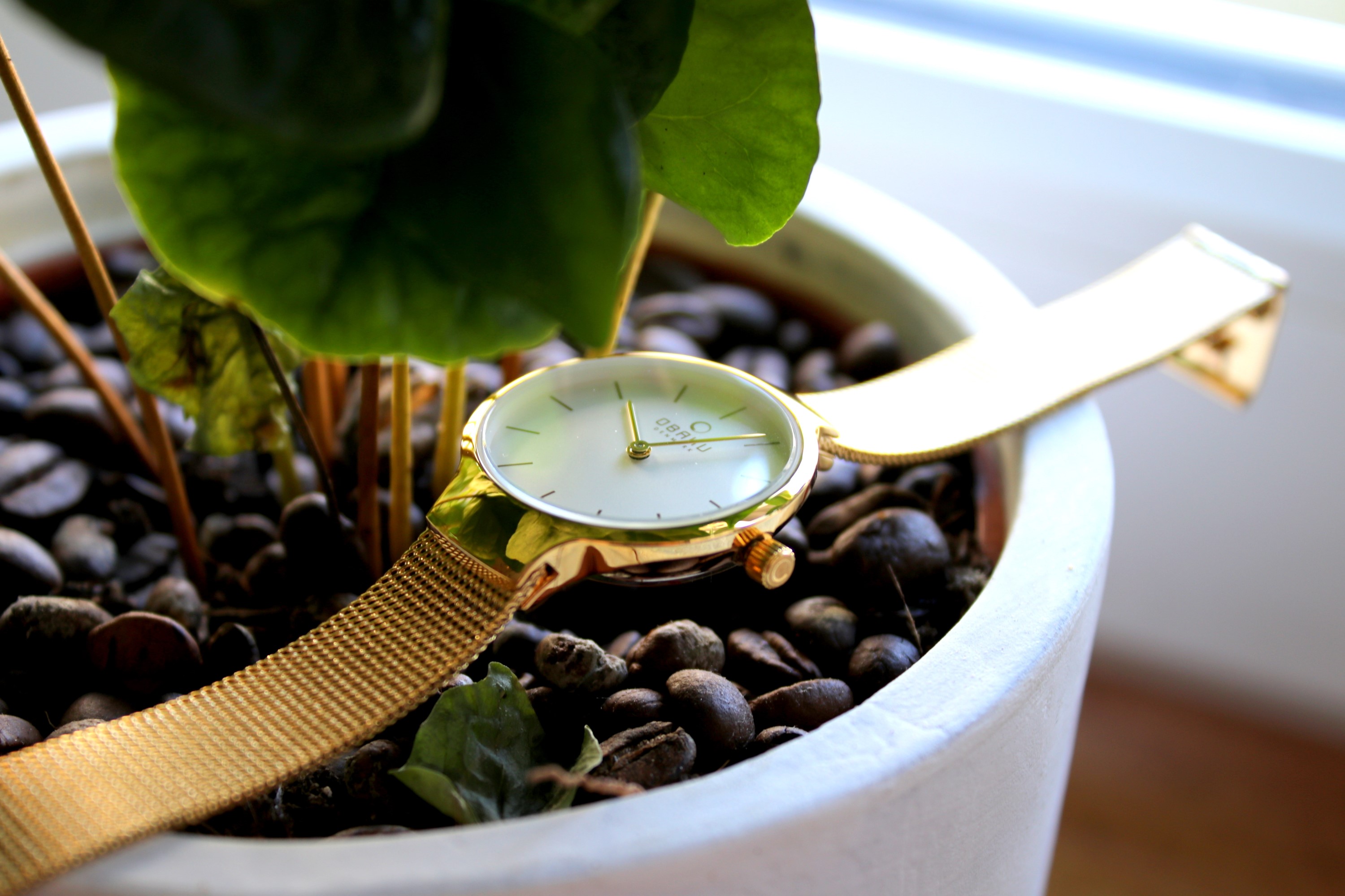 Obaku Denmark V223LXGIMG Slim fashion/modowy zegarek złoty - miniatura 9