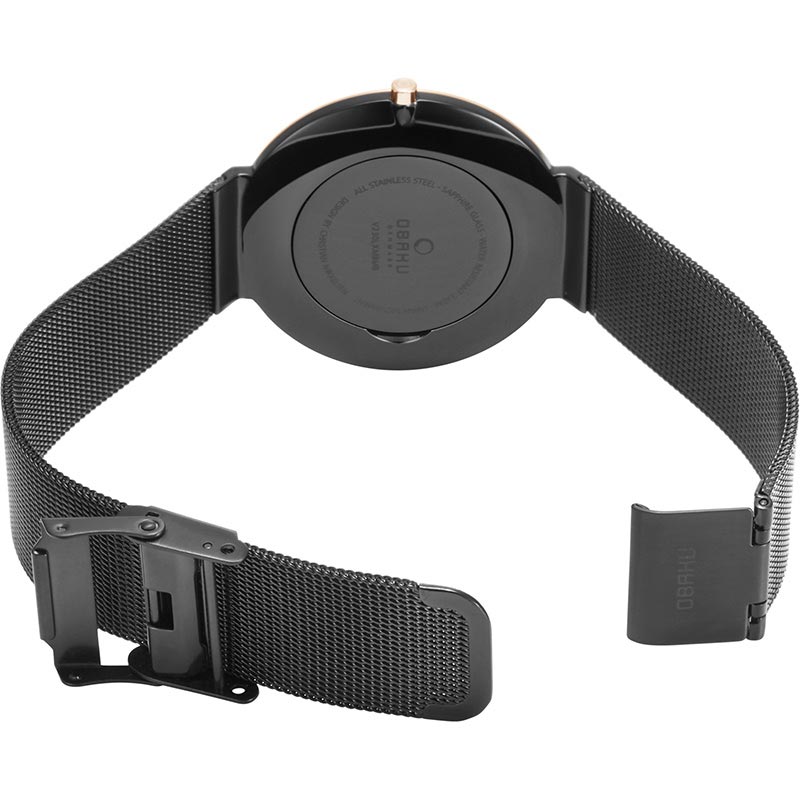 Obaku Denmark V230LXMBMB PAPIR LILLE - NIGHT zegarek klasyczny Slim - miniatura 4