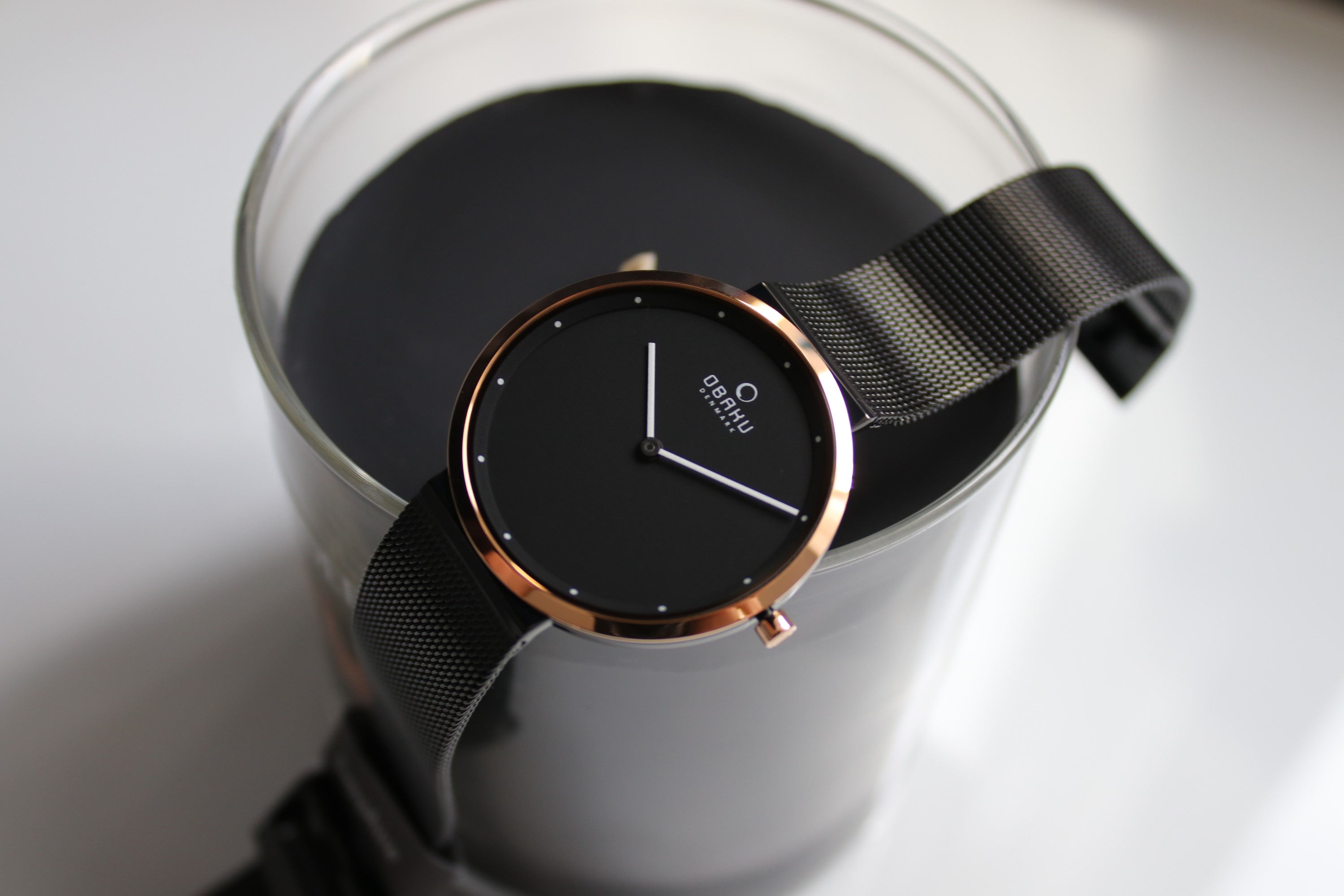 Obaku Denmark V230LXMBMB Slim PAPIR LILLE - NIGHT - Christian Mikkelsen zegarek damski klasyczny szafirowe - miniatura 8