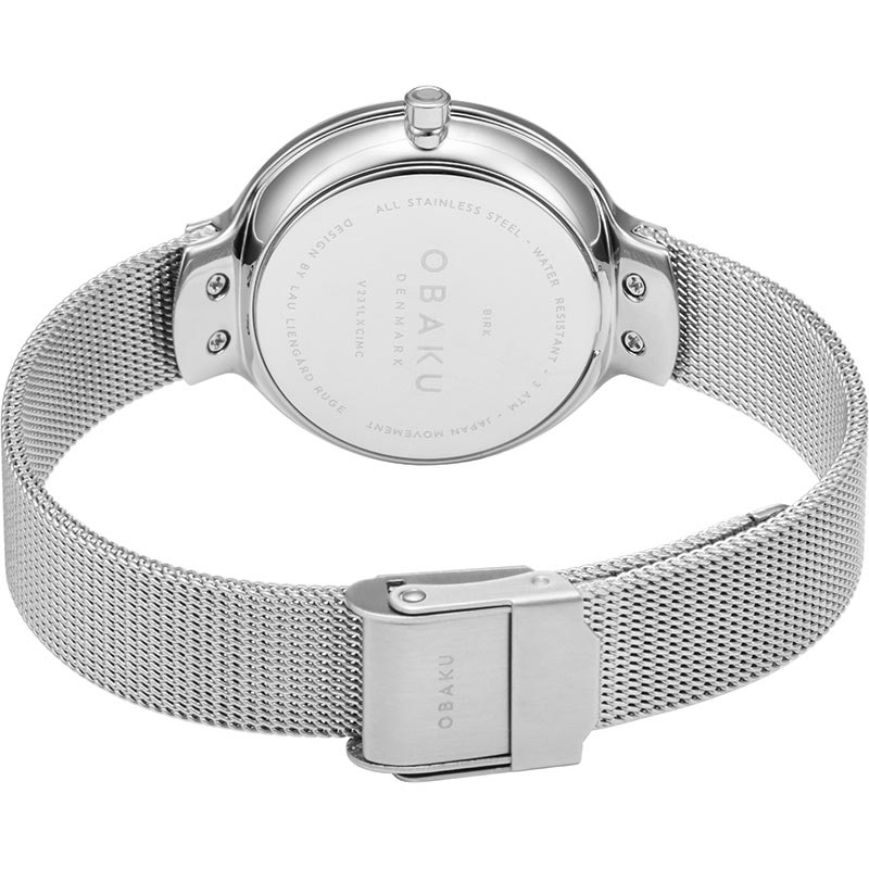 Obaku Denmark V231LXCIMC zegarek srebrny klasyczny Slim bransoleta - miniatura 7