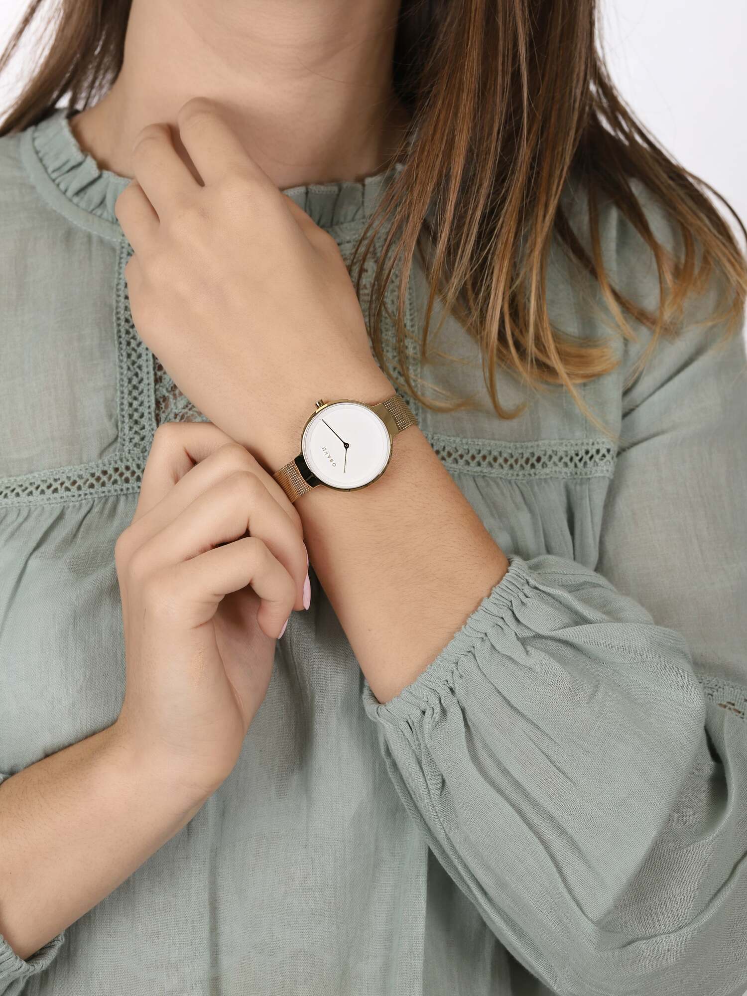 Obaku Denmark V231LXGIMG BIRK - GOLD zegarek klasyczny Slim - miniatura 3