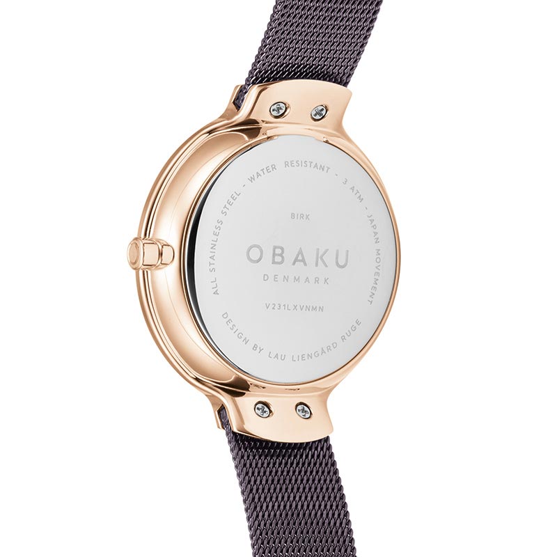 Obaku Denmark V231LXVNMN zegarek różowe złoto klasyczny Slim bransoleta - miniatura 2