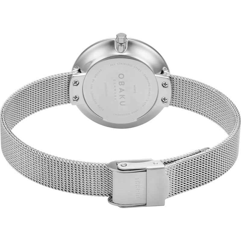 Obaku Denmark V233LXCIMC zegarek srebrny klasyczny Slim bransoleta