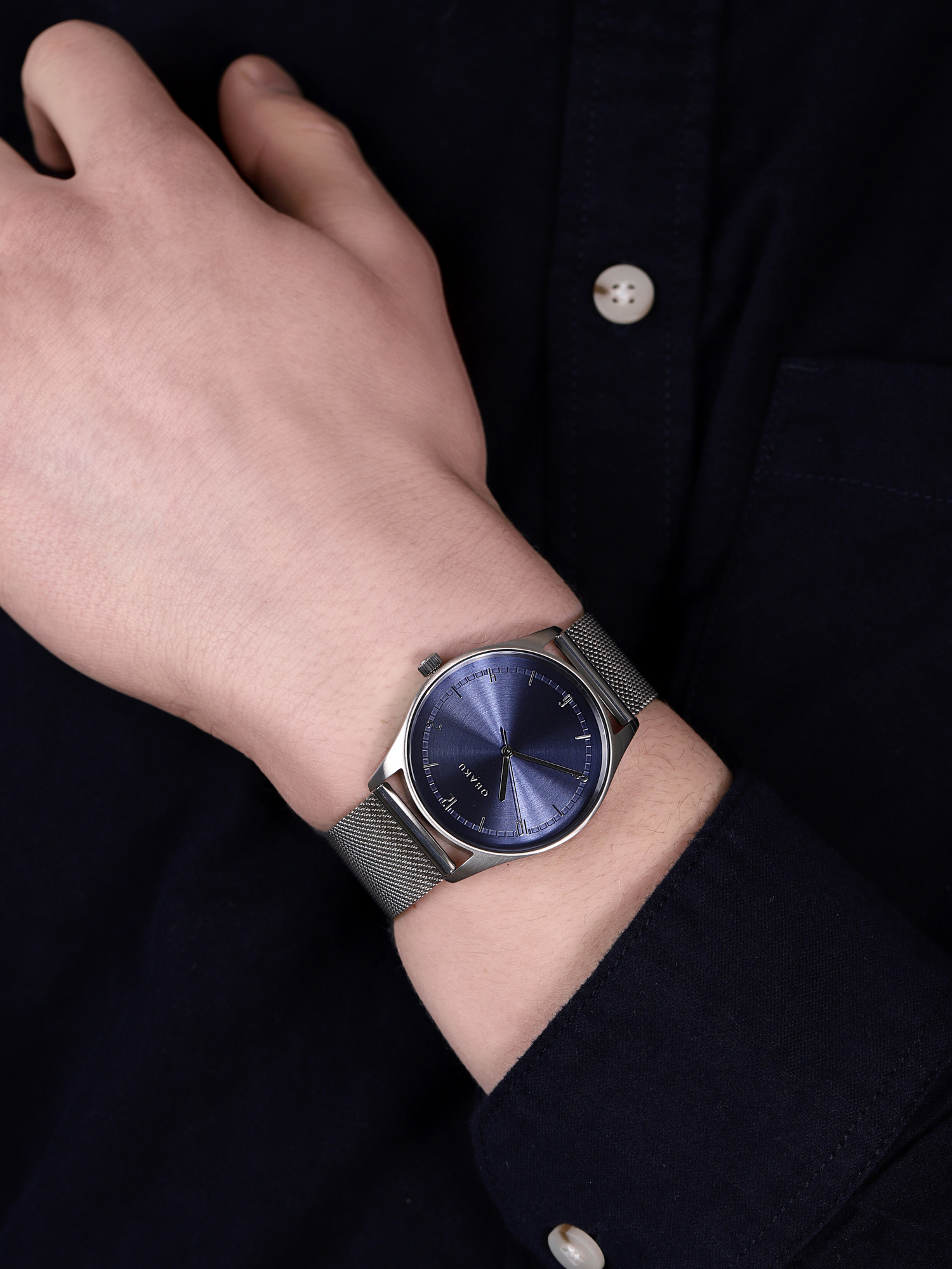Obaku Denmark V235GXCLMC AGER - CYAN zegarek klasyczny Slim - miniatura 3